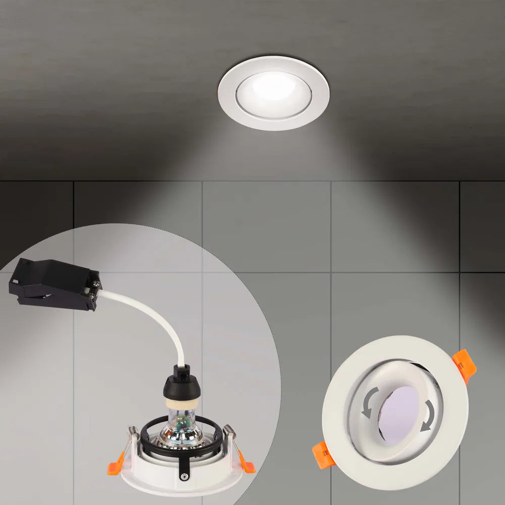 Details of the Orbit Tilt GU10 Recessed Downlight-143-03999