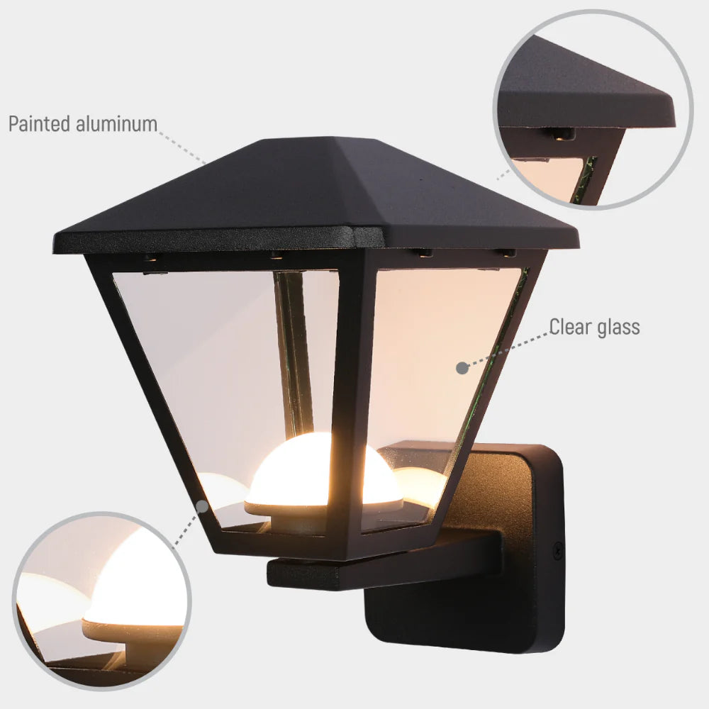Paravento LED Outdoor Lantern Wall Light 6W Black 3000K 11