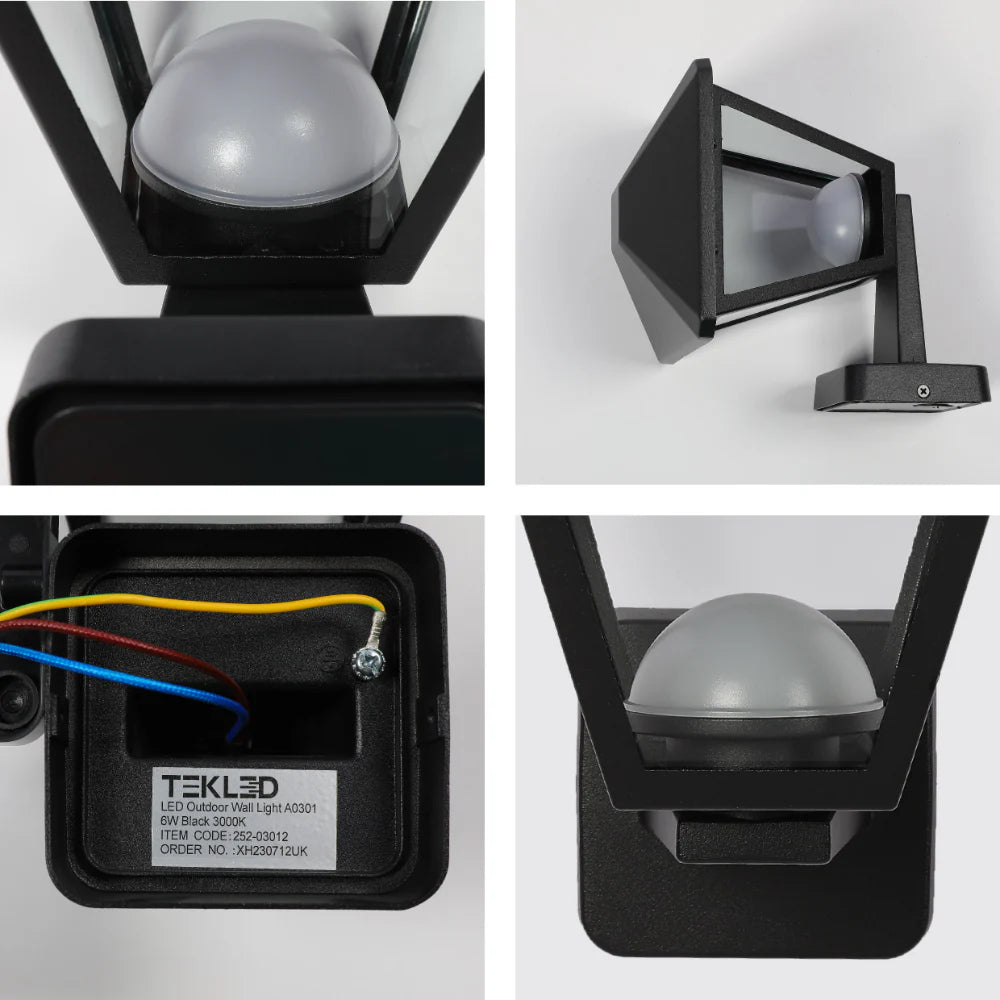 Paravento LED Outdoor Lantern Wall Light 6W Black 3000K 13