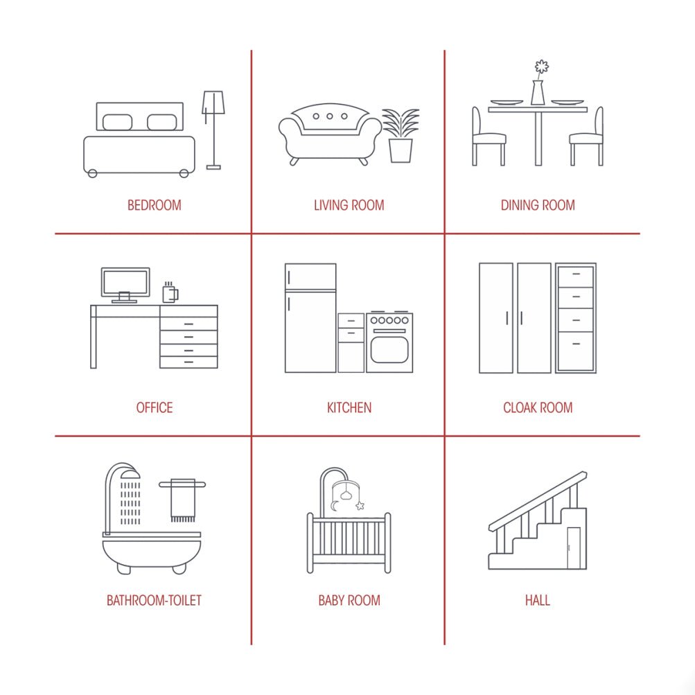 Icons shows where you can use Ursa LED Golf Ball Bulb G45 Dimmable E27 Edison Screw 5W Warm White 2700K Pack of 6