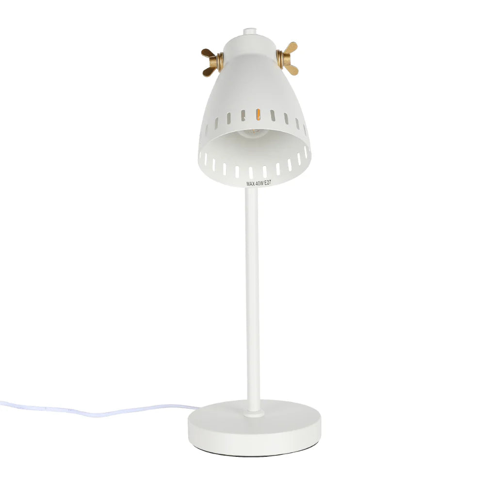 Retro Desk Lamp with Brass Accents 2