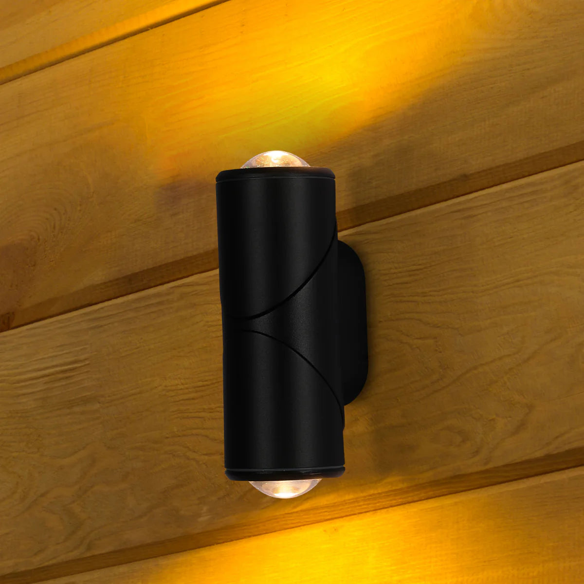 Rotatable Cylinders Outdoor LED Wall Light Black 3000K Narrow Beam 182-034160 in play