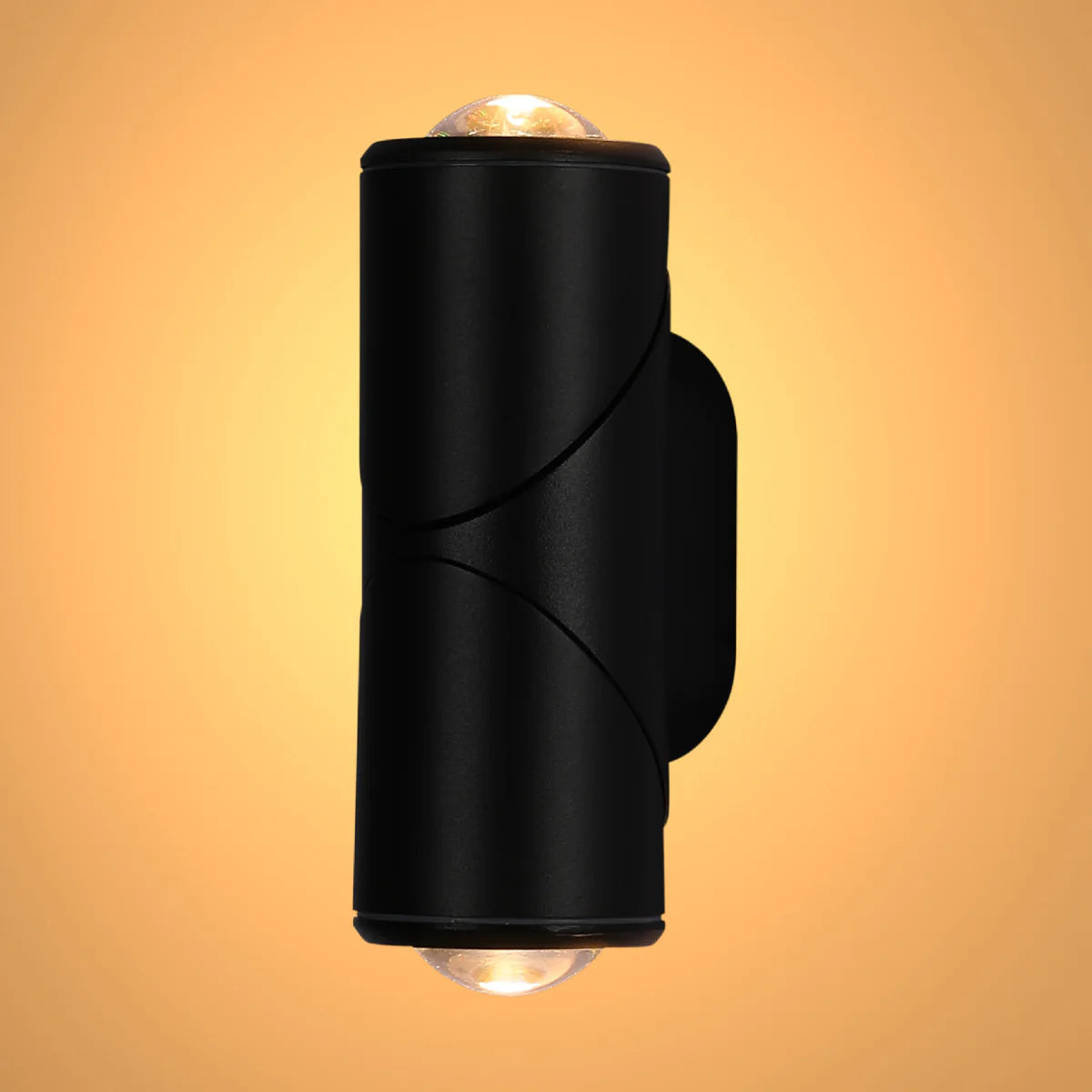 Main image of Rotatable Cylinders Outdoor LED Wall Light Black 3000K Narrow Beam 182-034160