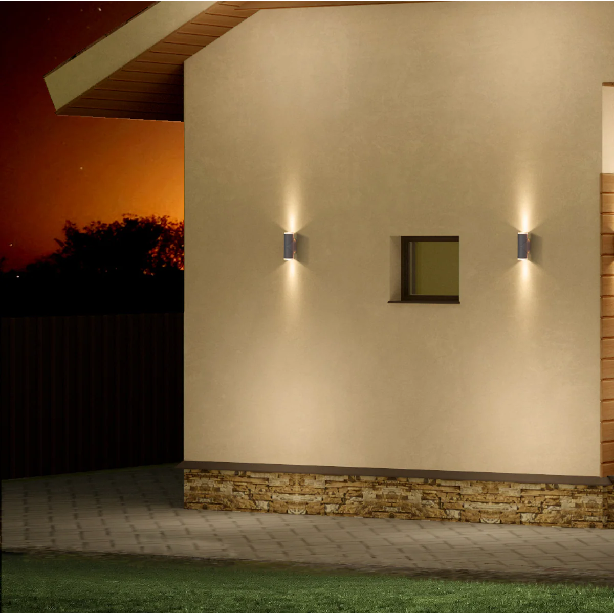 Rotatable Cylinders Outdoor LED Wall Light White 3000K Wide Beam 182-03418 in play