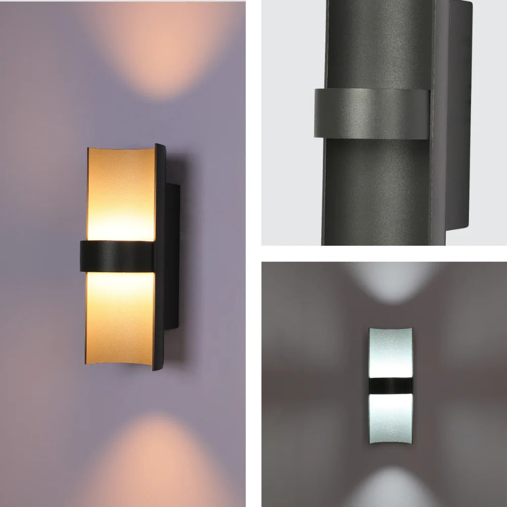 Splitted Bamboo LED Outdoor Wall Light 3000K/4000K/6500K 13W 14