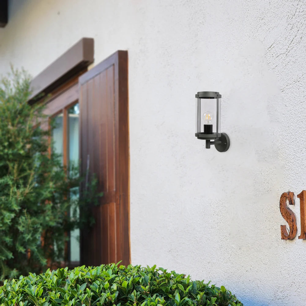 Tanaro Vintage Outdoor Wall Lantern E27 Dark Grey 3
