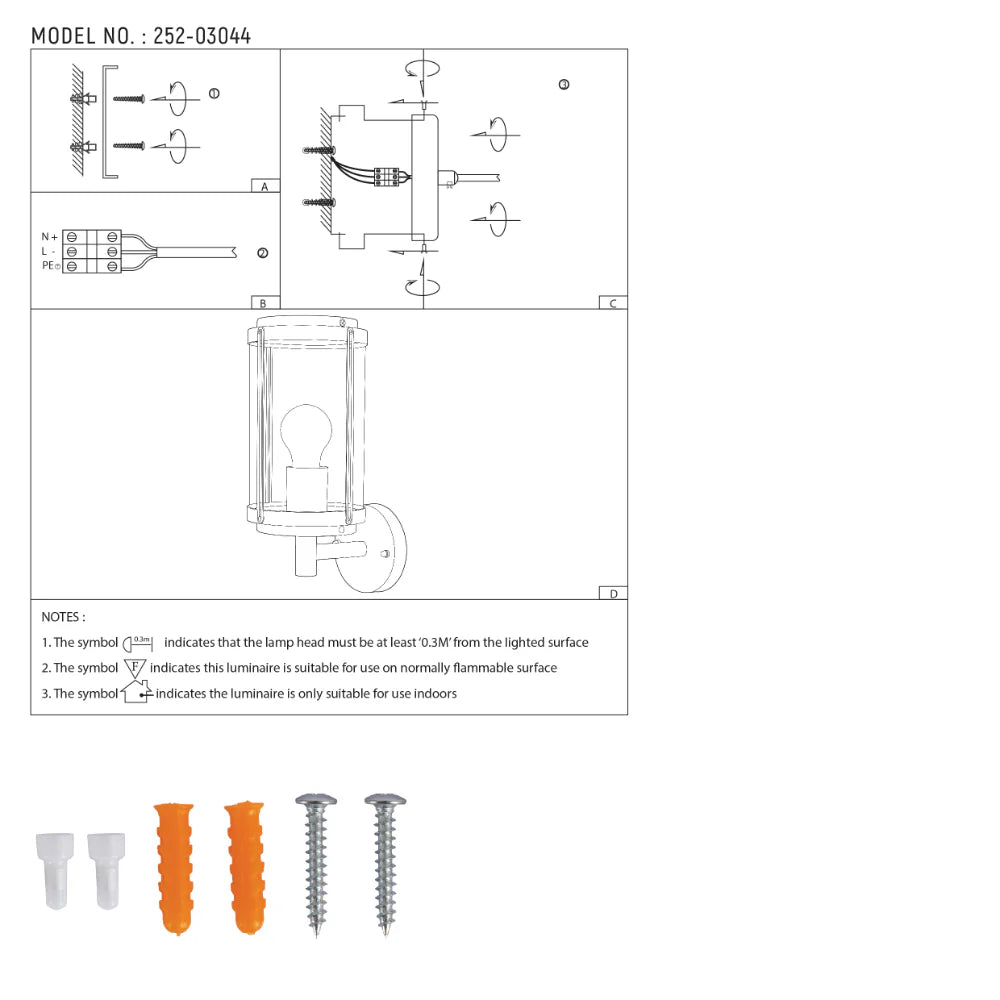 Tanaro Vintage Outdoor Wall Lantern E27 Dark Grey 8