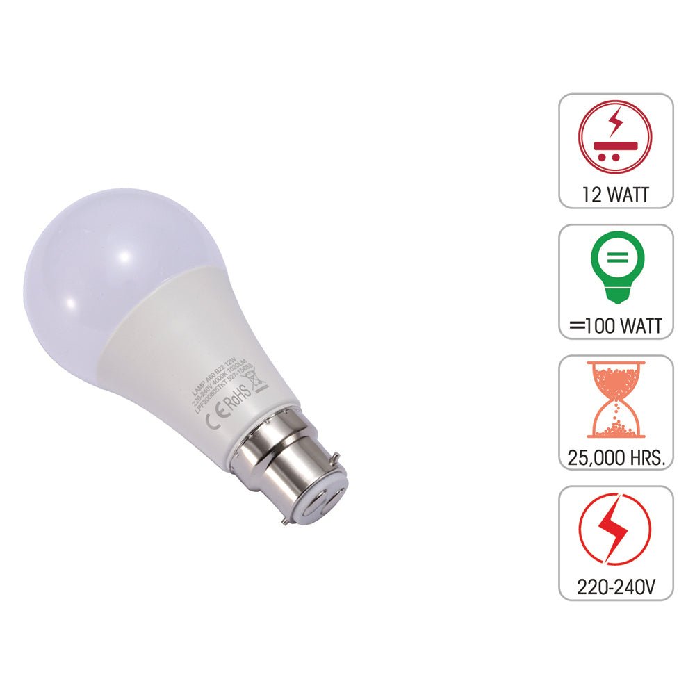 Technical specification of leo led gls bulb a60 b22 bayonet cap 12w 4000k cool white pack of 6/10 2700k warm white