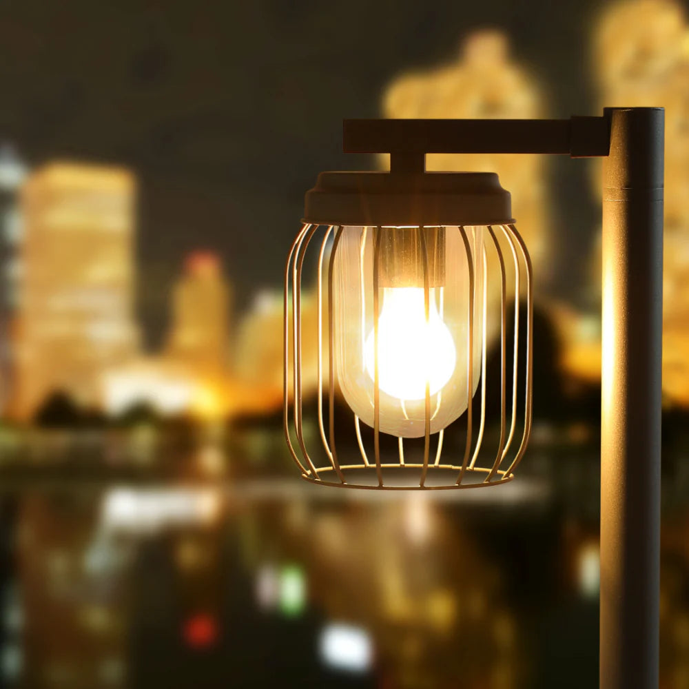 Tuela Outdoor Pathway Bollard Lawn Light E27 Dark Grey 2