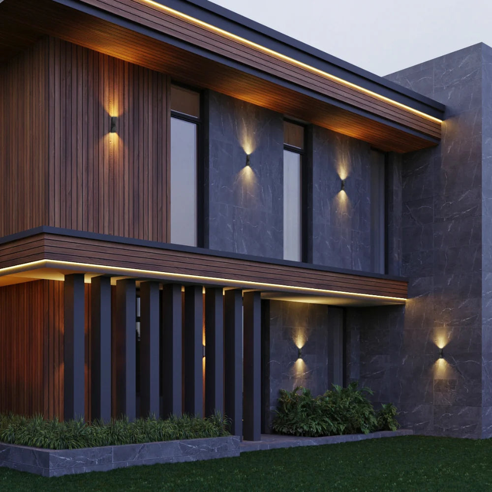 Twist Up and Down LED Outdoor Wall Light 3000K/4000K/6500K 11W 2