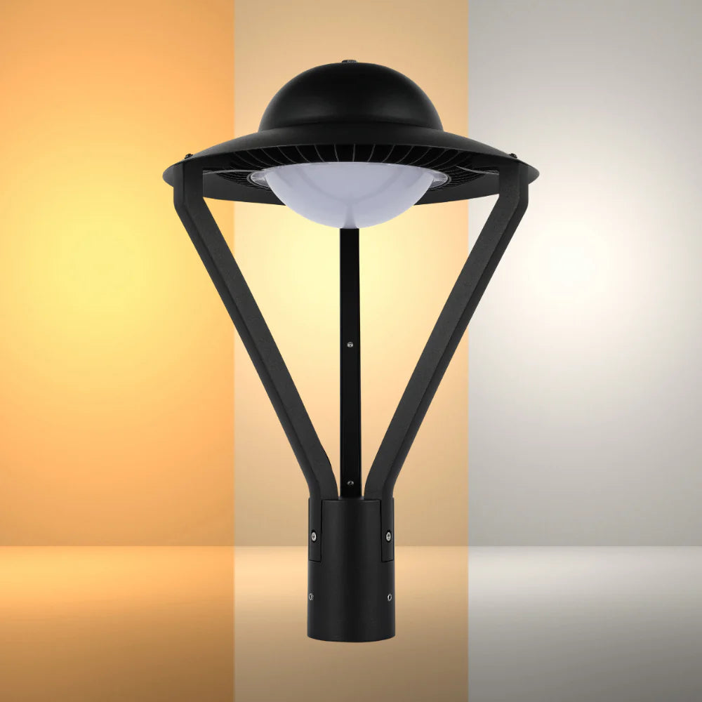 UFO LED Pathway Garden Lamp Post Top Light 60W 3CCT 1