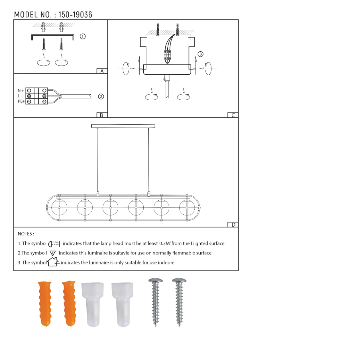 Technical specs of Vintage-Modern Orb Chandelier with Geometric Gold Detailing G9 150-19036