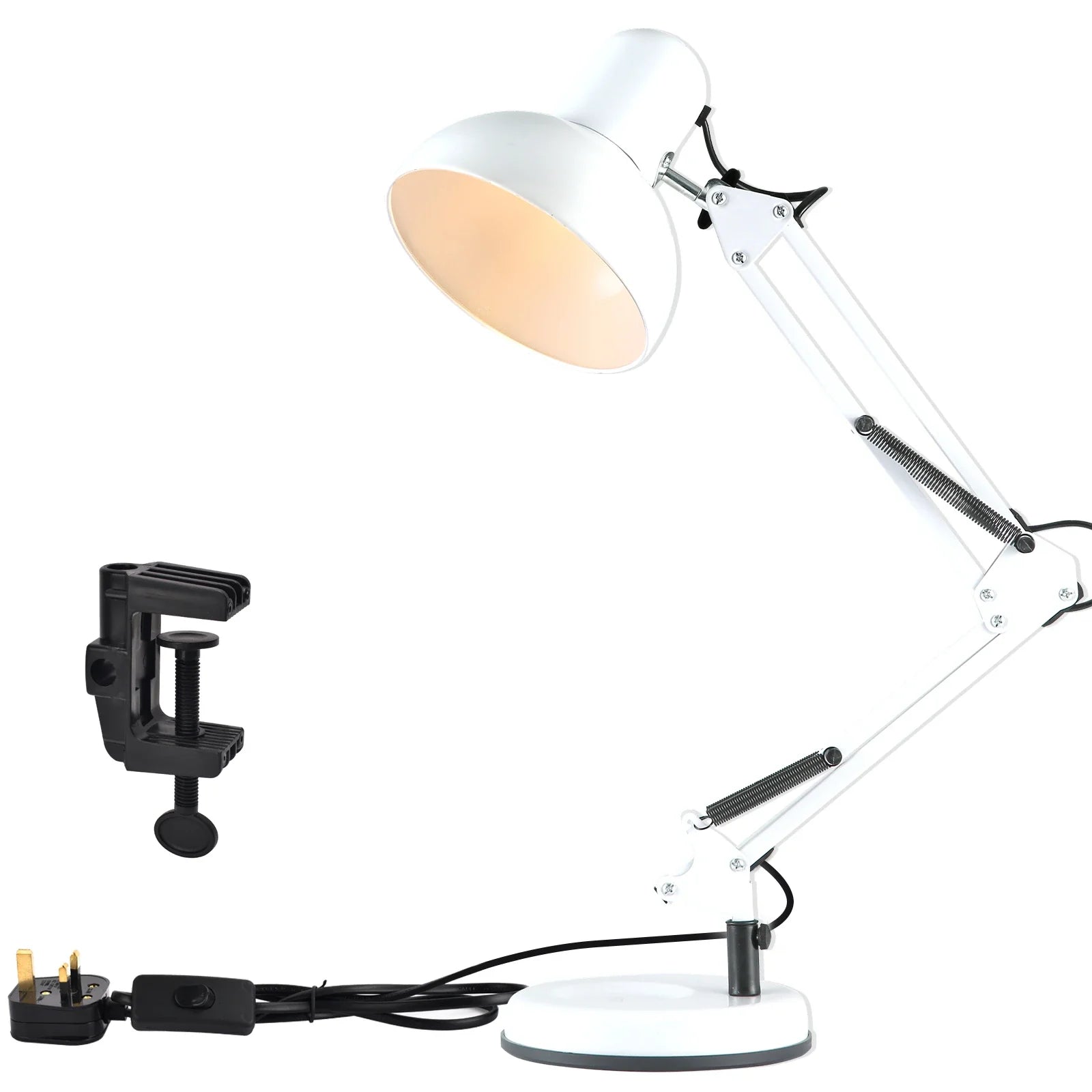 Atlas Architect Swing Arm Desk Lamp with C-Clamp E27