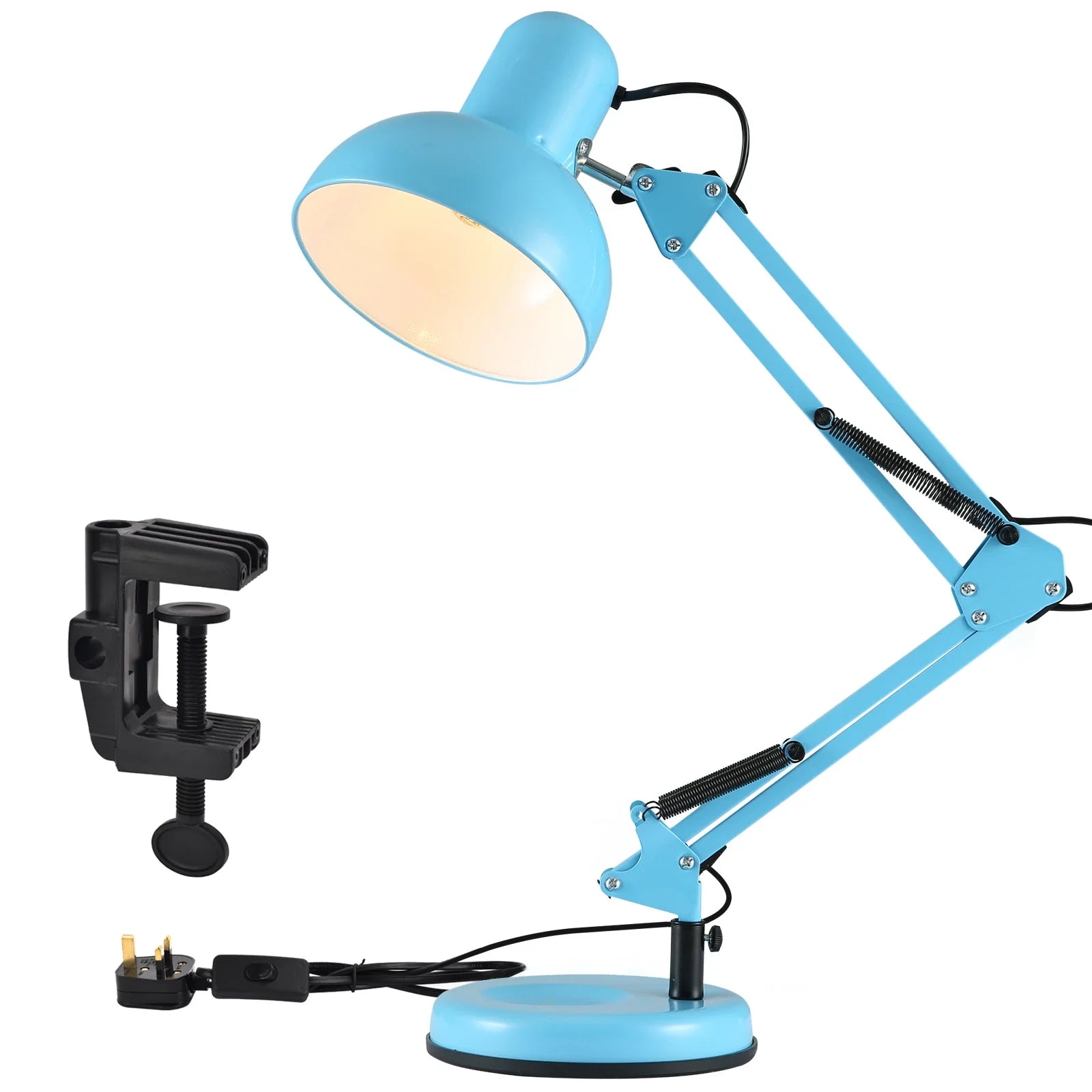 Atlas Architect Swing Arm Desk Lamp with C-Clamp E27
