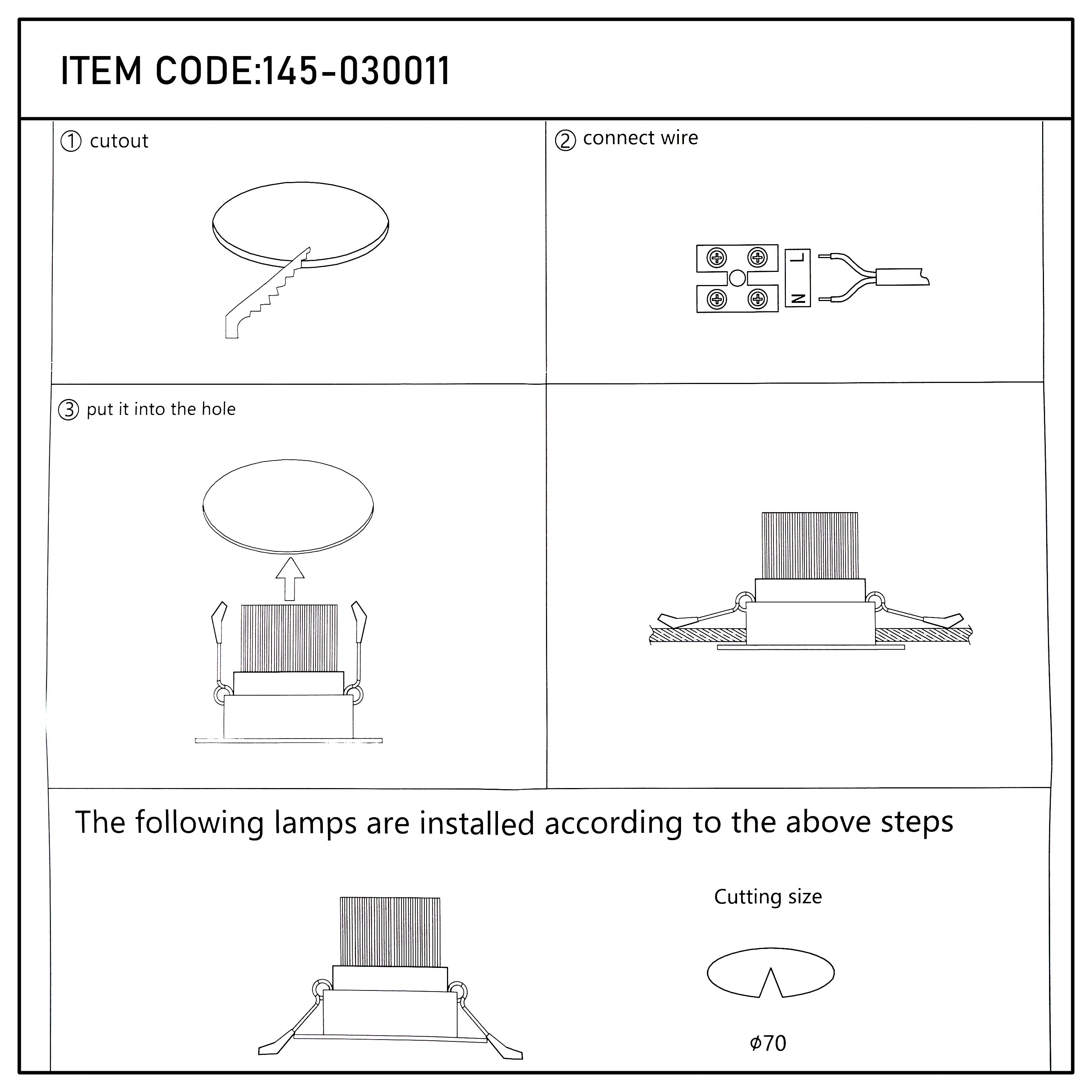 Modern White COB LED Recessed Downlight, 5W 4000K