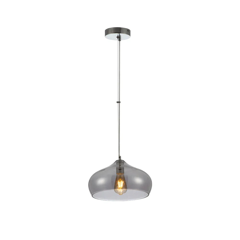 Smoky Glass India Dome Globe Pendant Ceiling Light E27