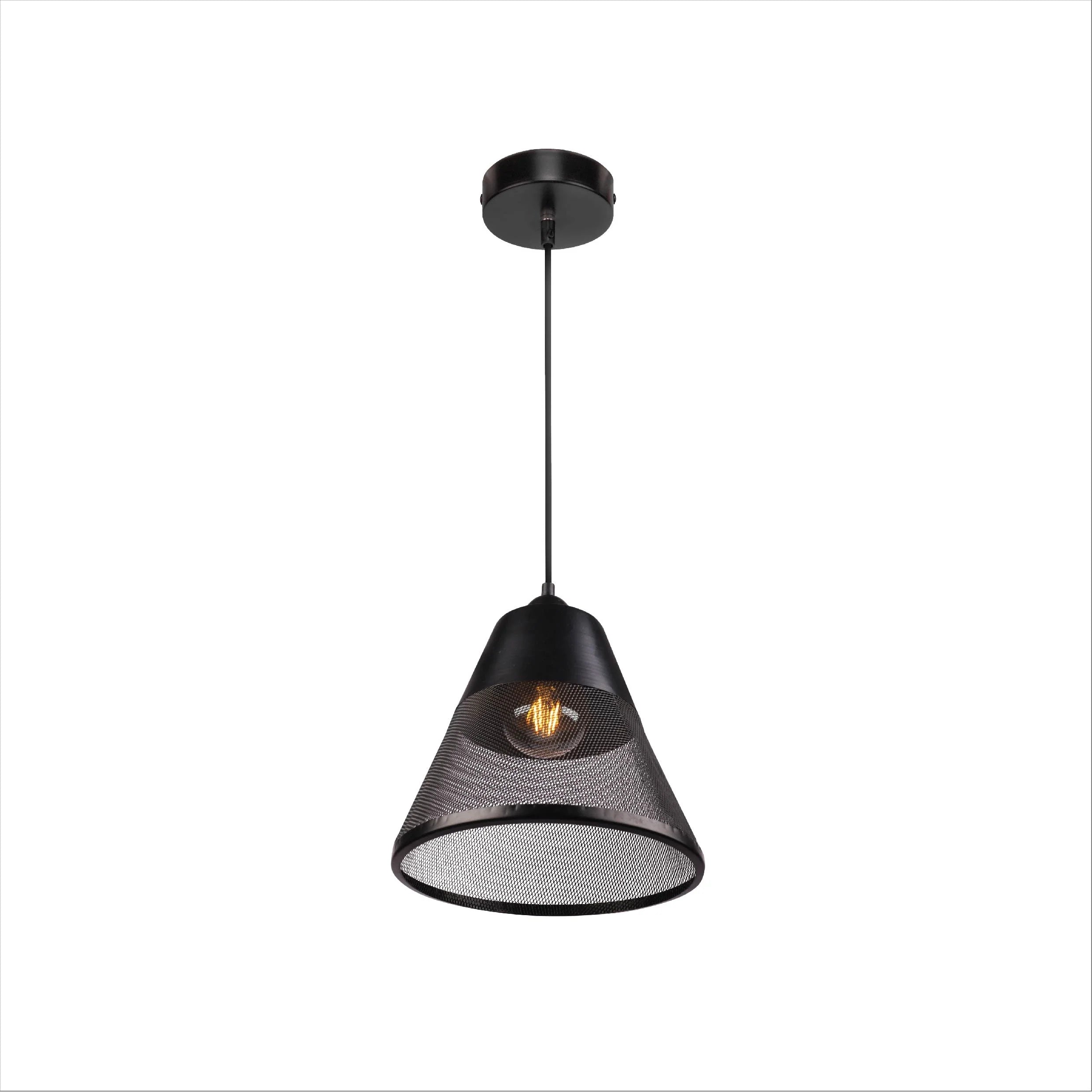 Shuttlecock Mesh Basket Metal Funnel Pendant Ceiling Light