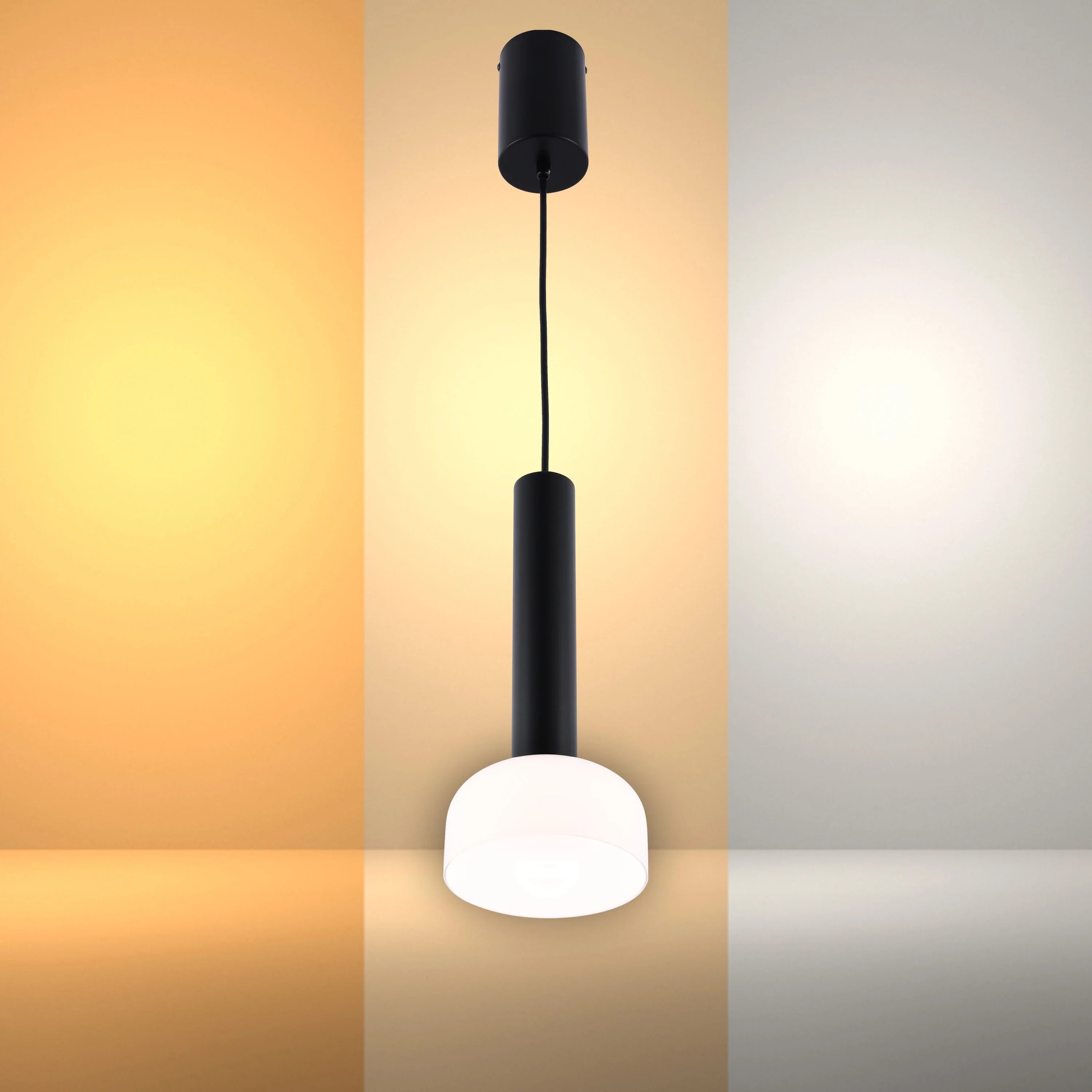 Minimalist Cylindrical LED Pendant Light - 8W, 3CCT, 340mm Length