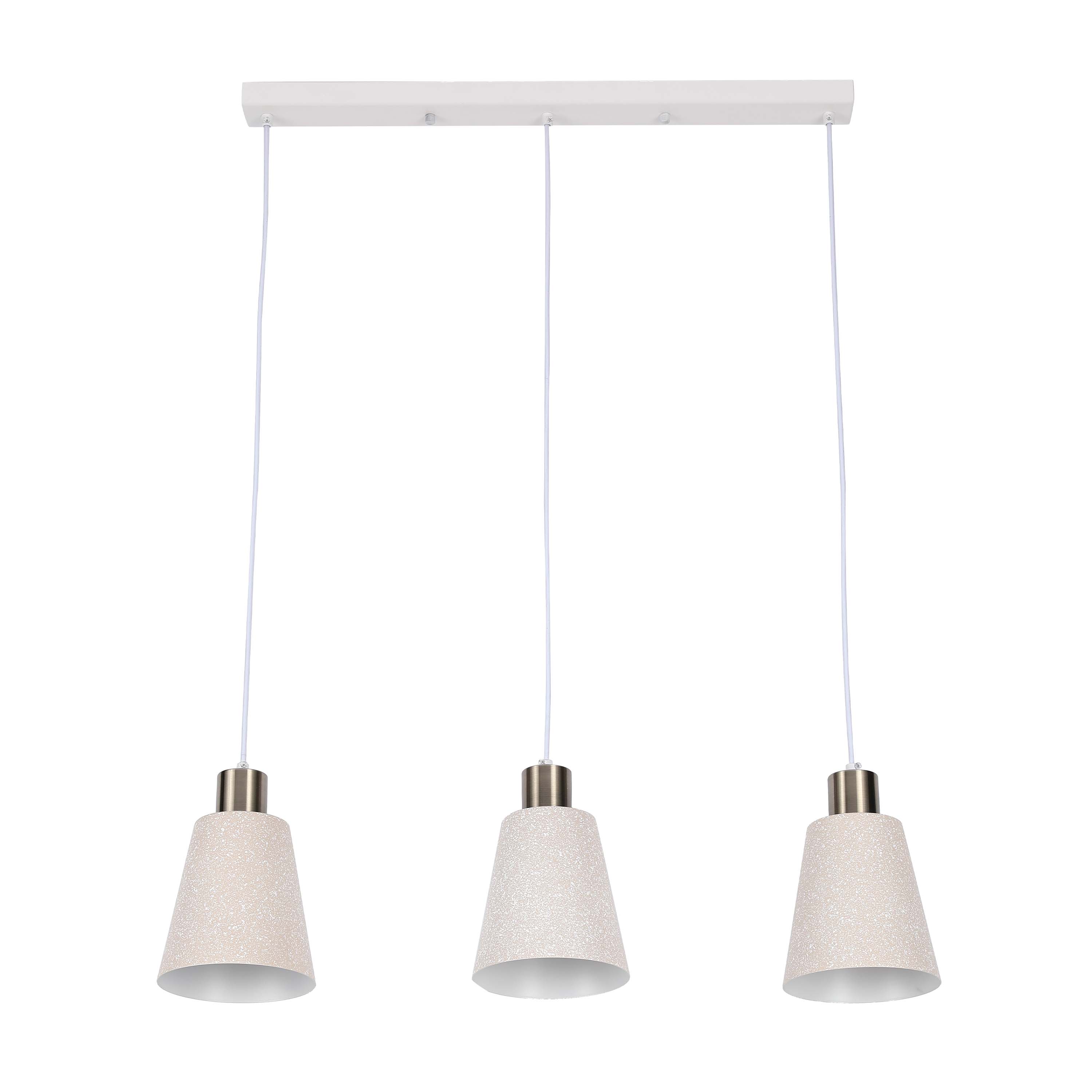 Modern White Speckled & Antique Bronze Cone Pendant Light, E27 (1, 3 & 5-Light Options)