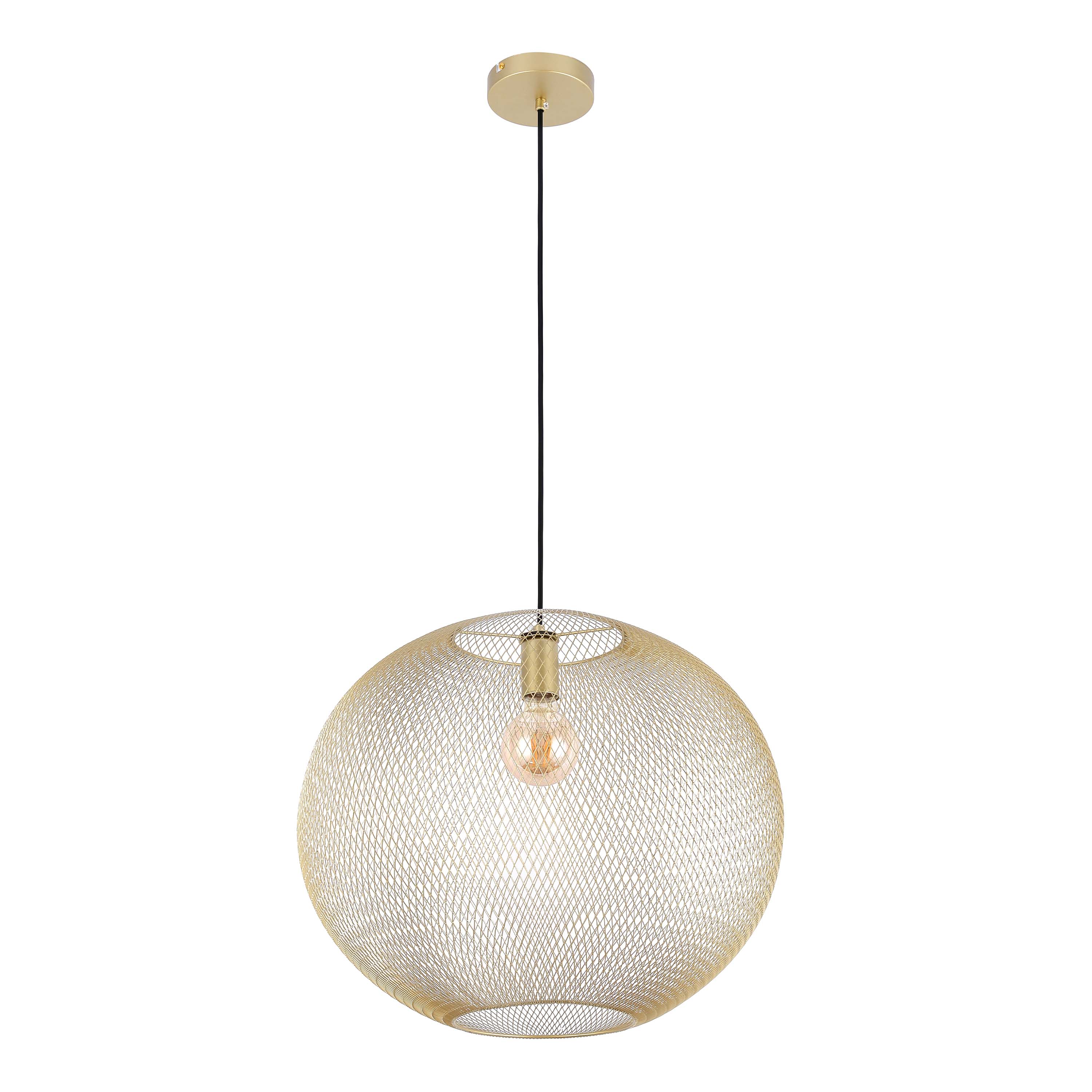 Modern Gold Wire Mesh Globe Pendant Light, E27 (40cm & 48cm Options)