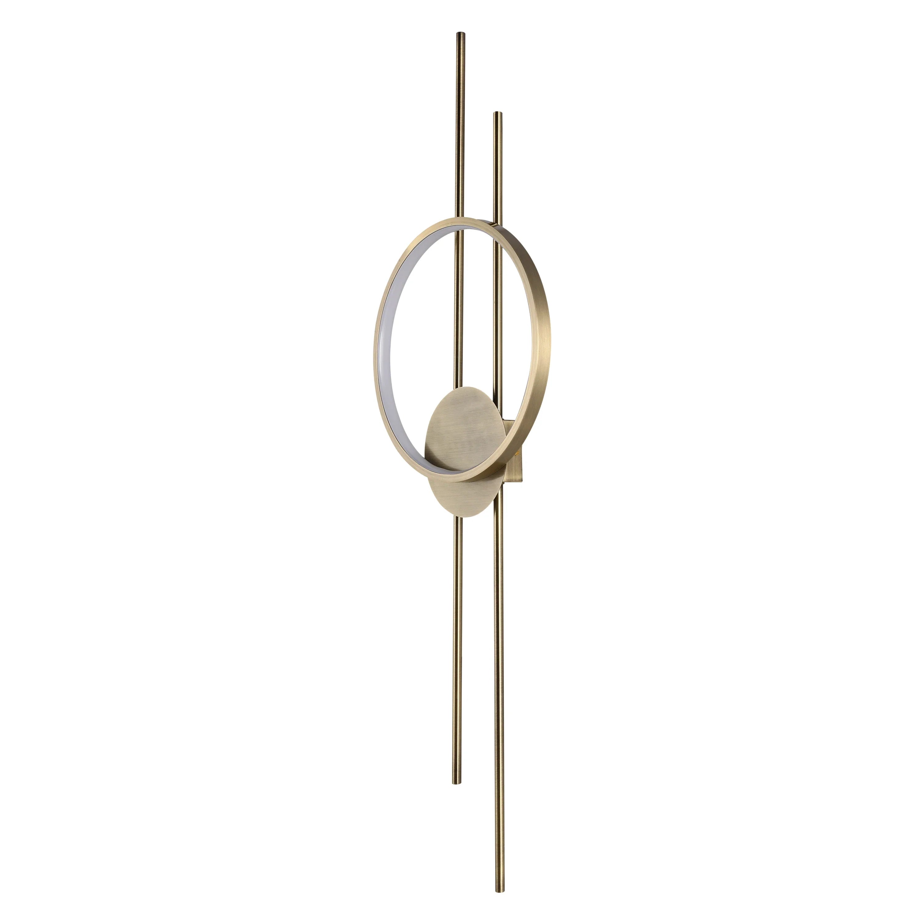 Modern Ring LED Wall Light with Vertical Rods