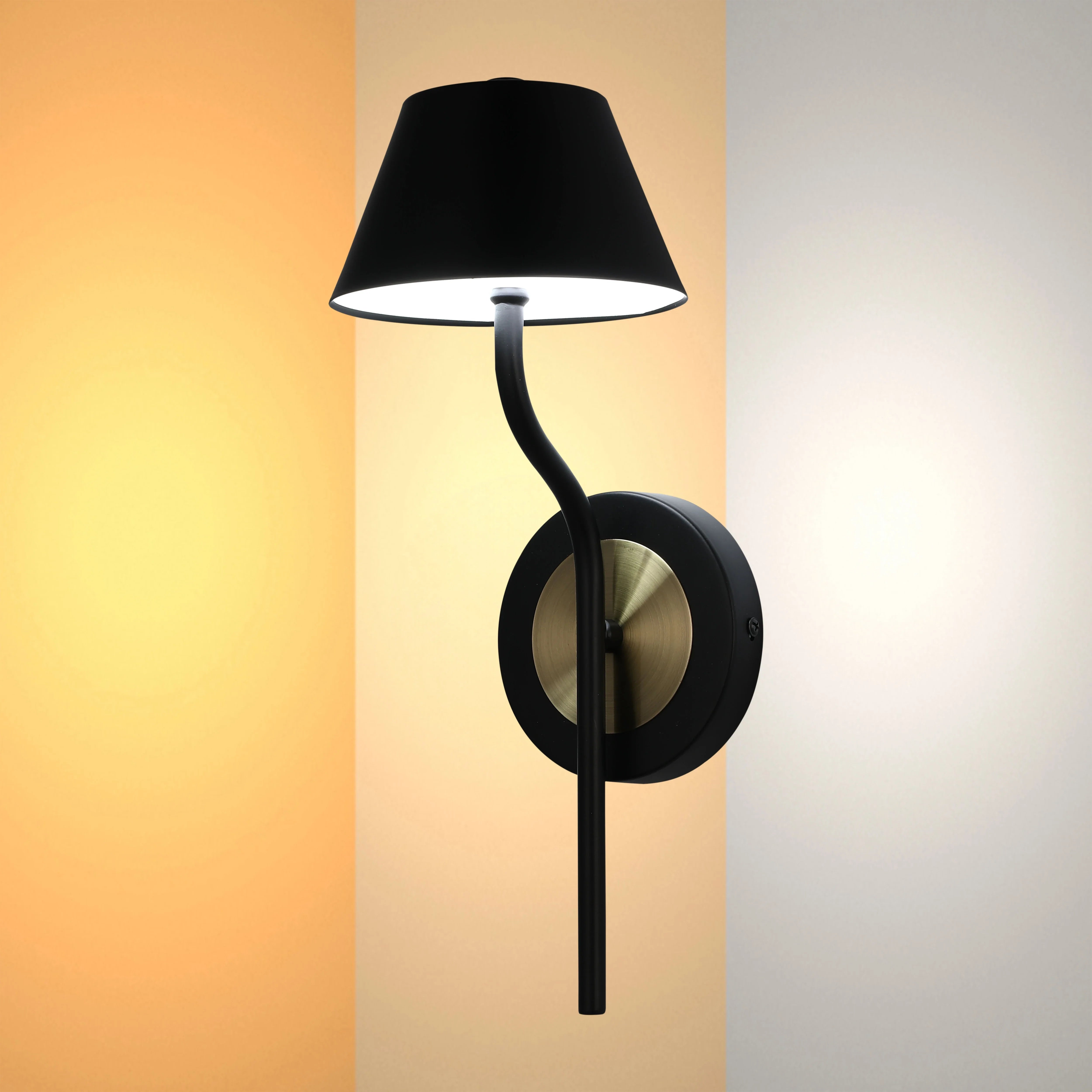 Curved Arm LED Wall Light - Single or Double, Integrated 3CCT LED, IP20