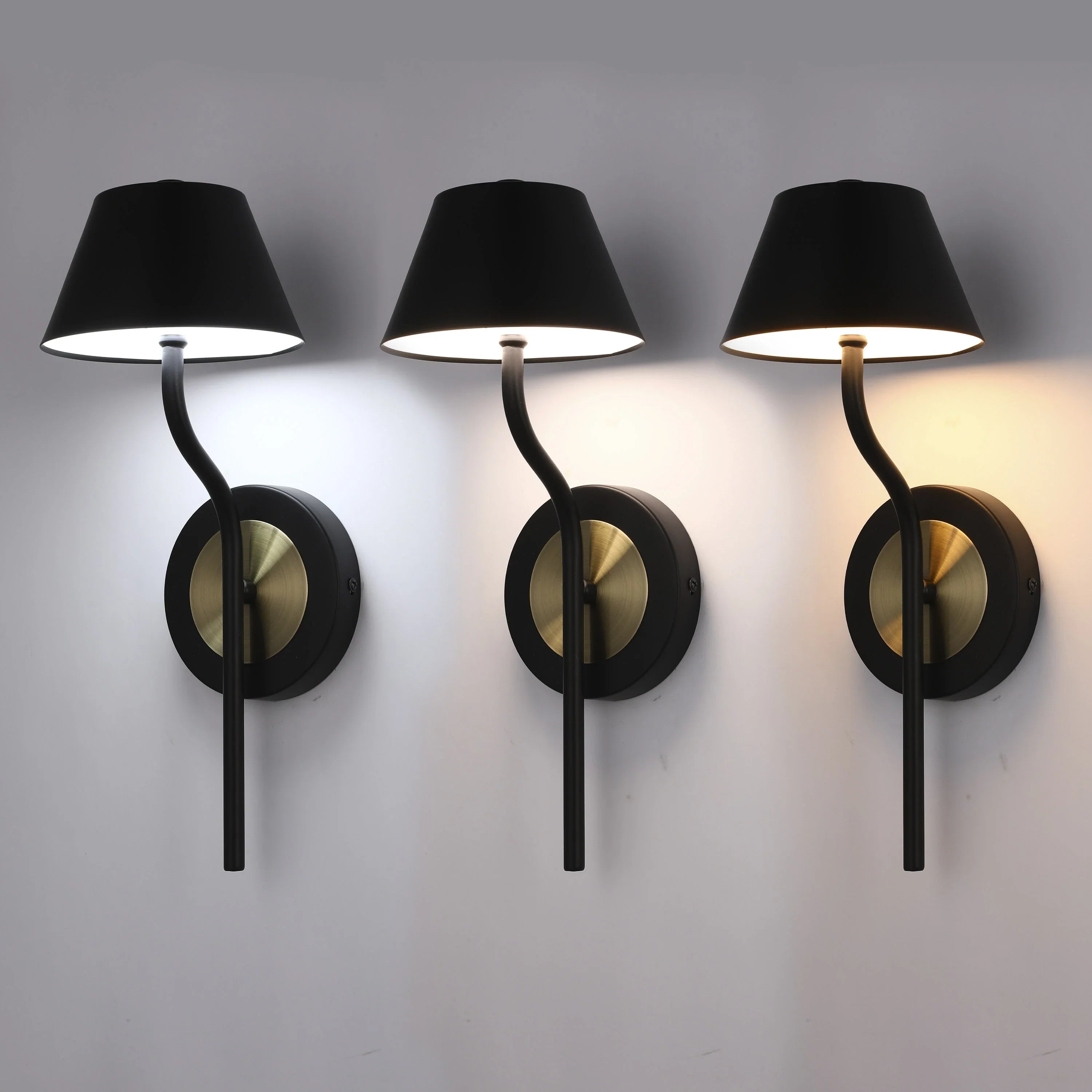 Curved Arm LED Wall Light - Single or Double, Integrated 3CCT LED, IP20