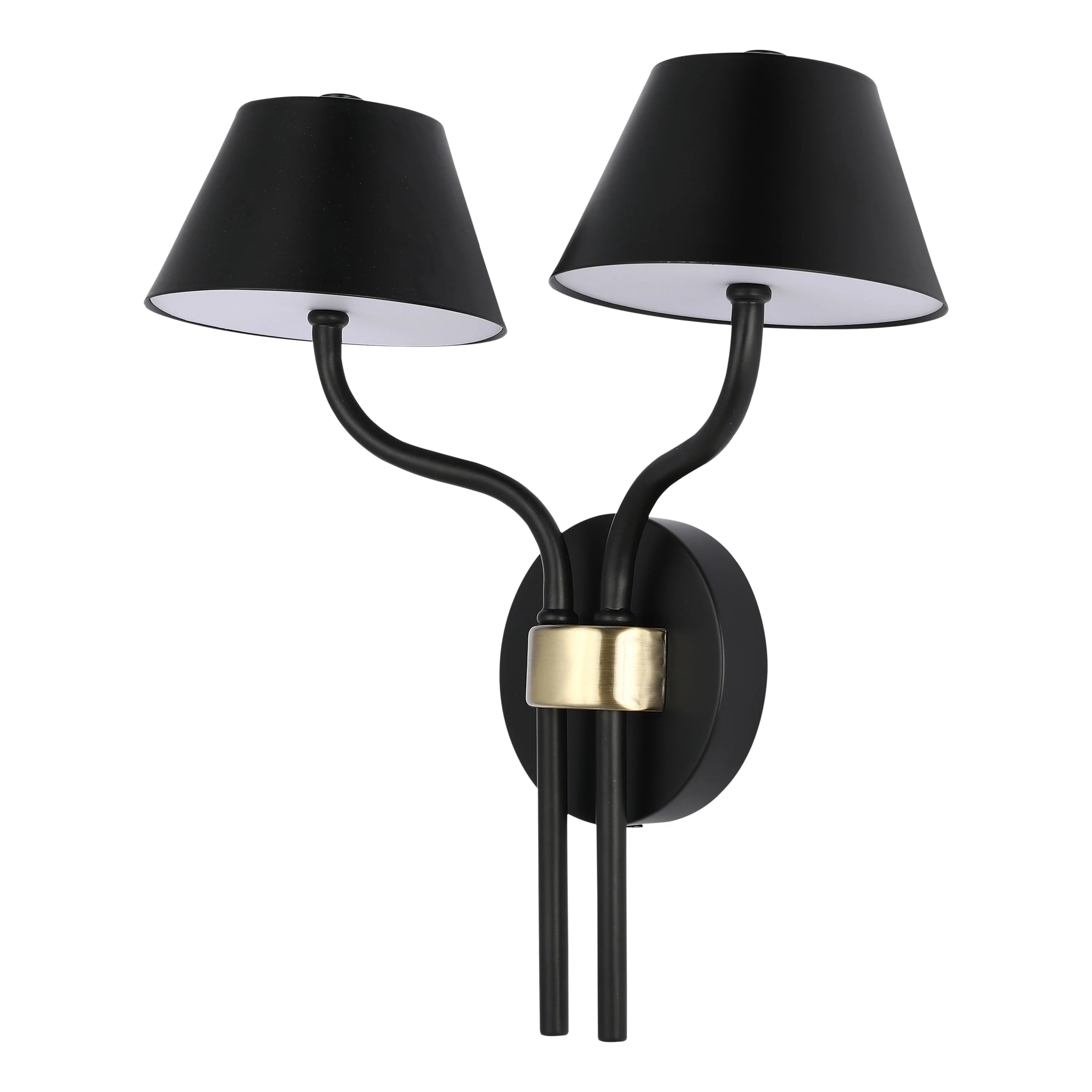 Curved Arm LED Wall Light - Single or Double, Integrated 3CCT LED, IP20