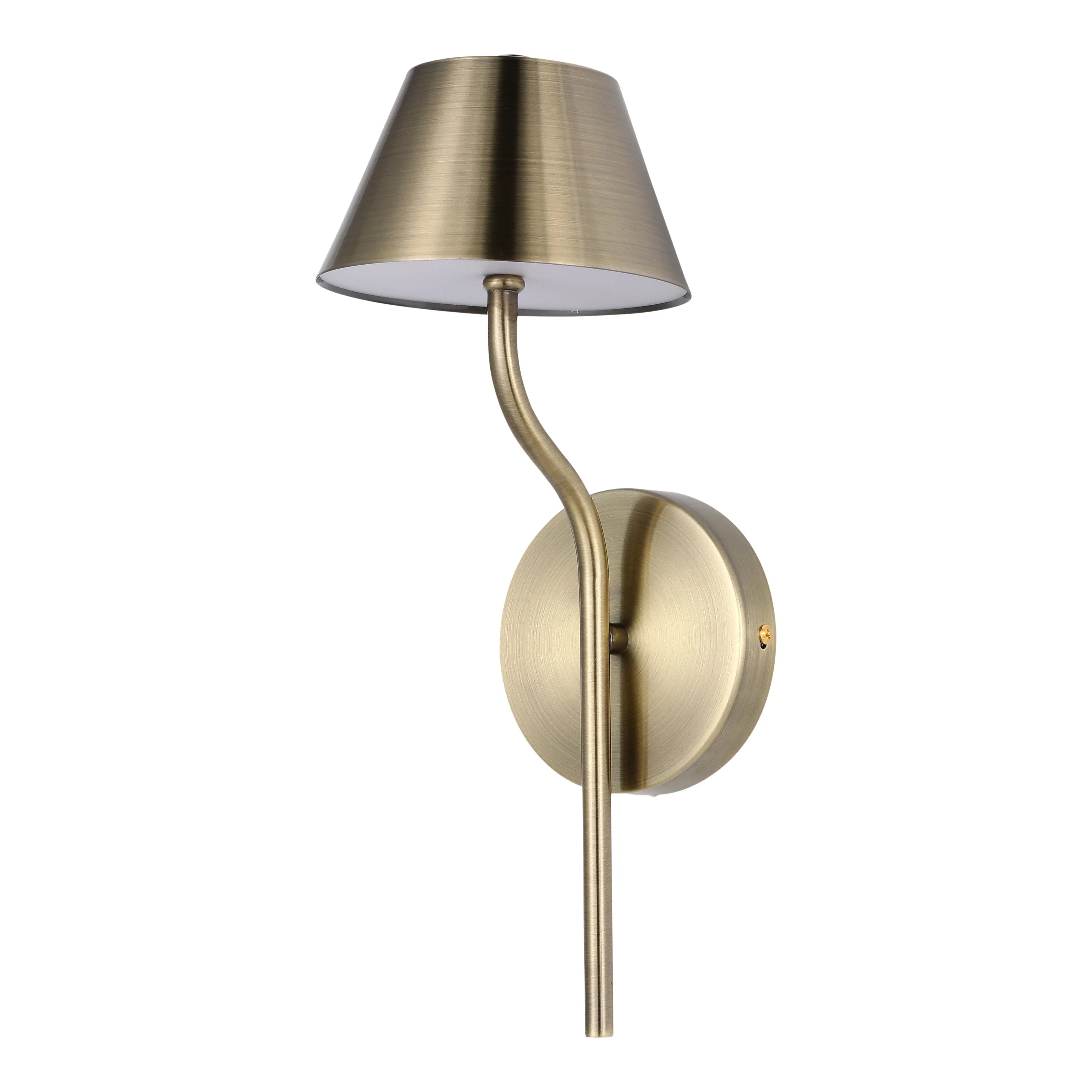 Curved Arm LED Wall Light - Single or Double, Integrated 3CCT LED, IP20