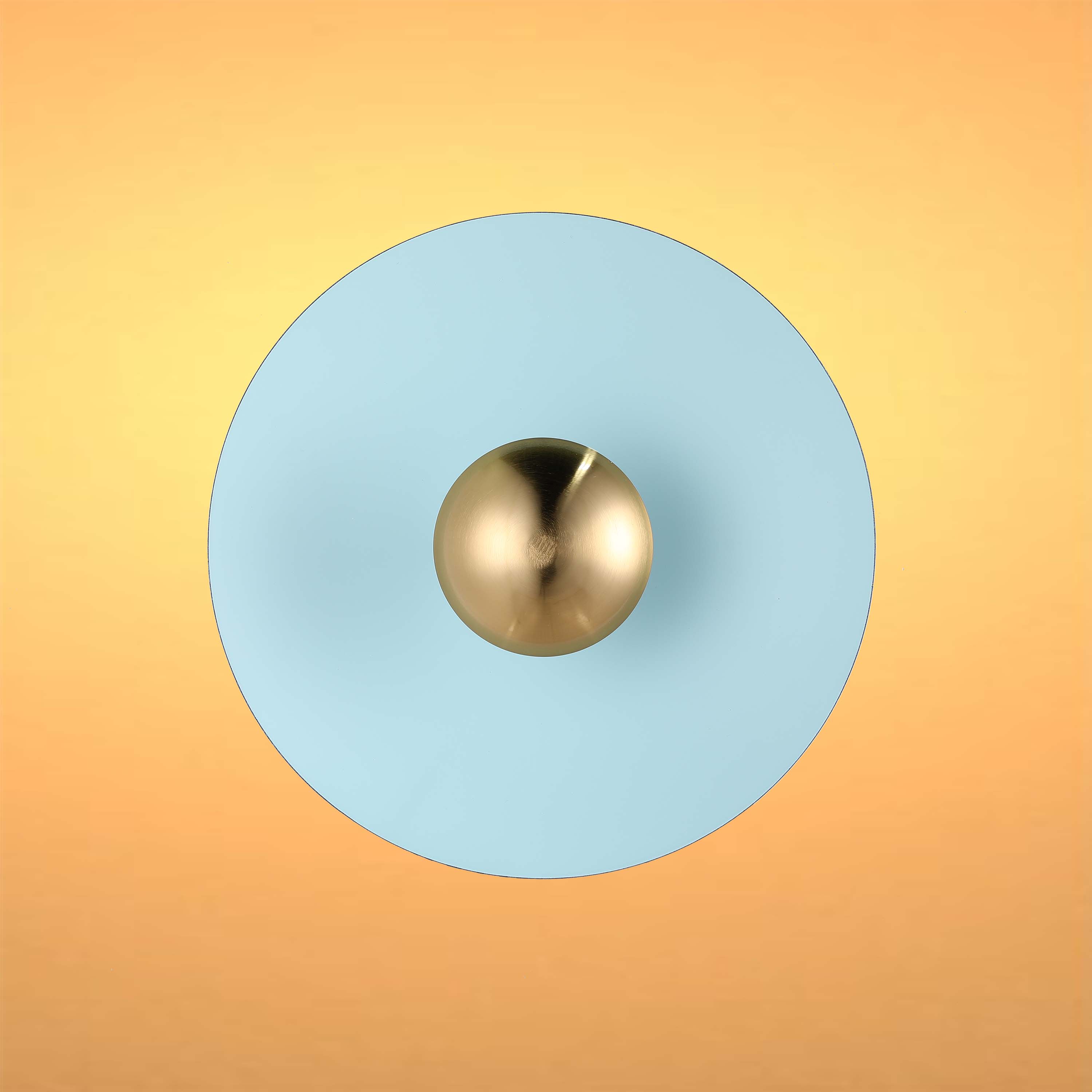 Modern Circular LED Wall Sconce with Gold Accent (White, Pink, Blue), 6W 3000K