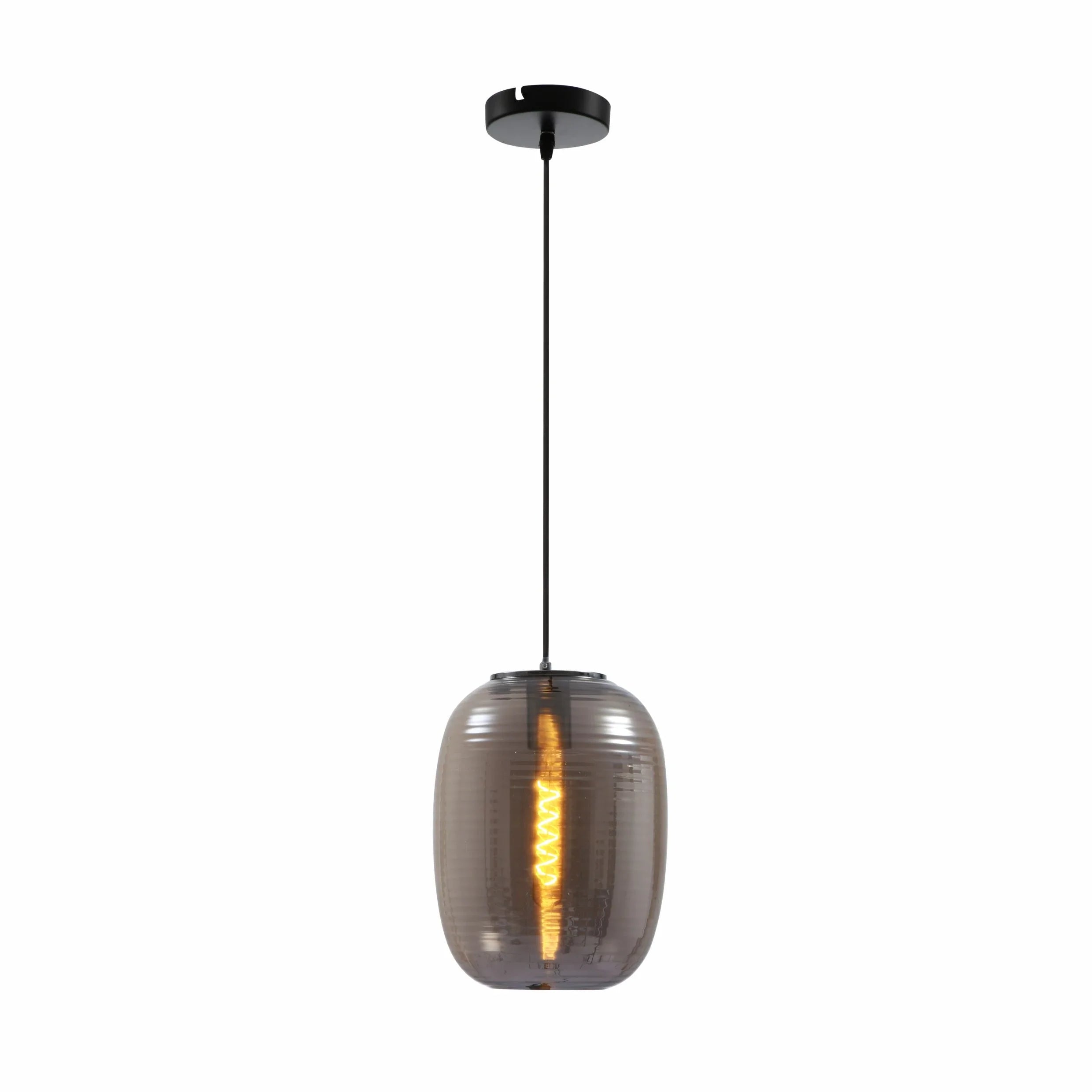 Bee Hive Smoky Amber Glass Pendant Ceiling Light E27