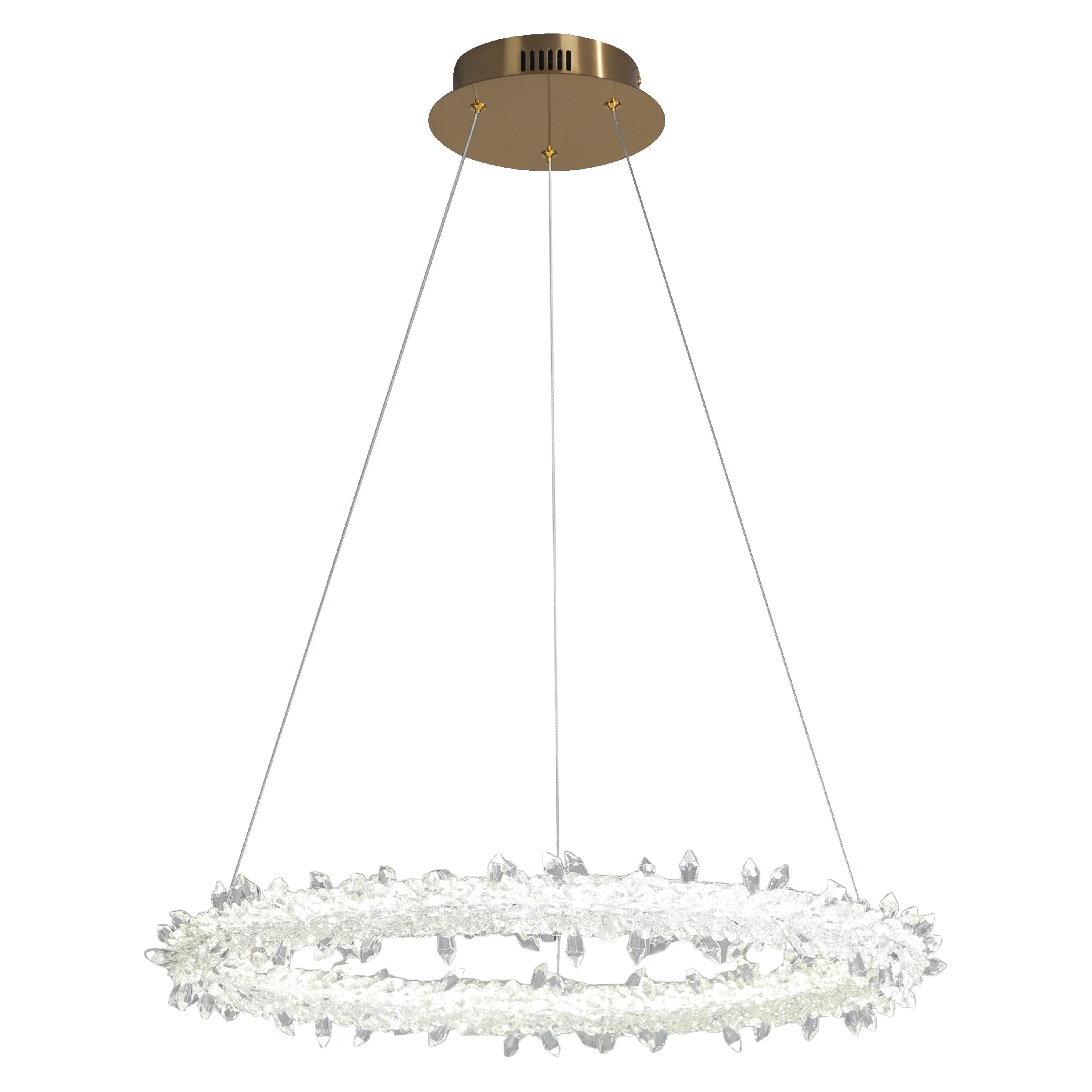 Modern Quartz Round Chandelier Ceiling Light with Built-in LED 150W