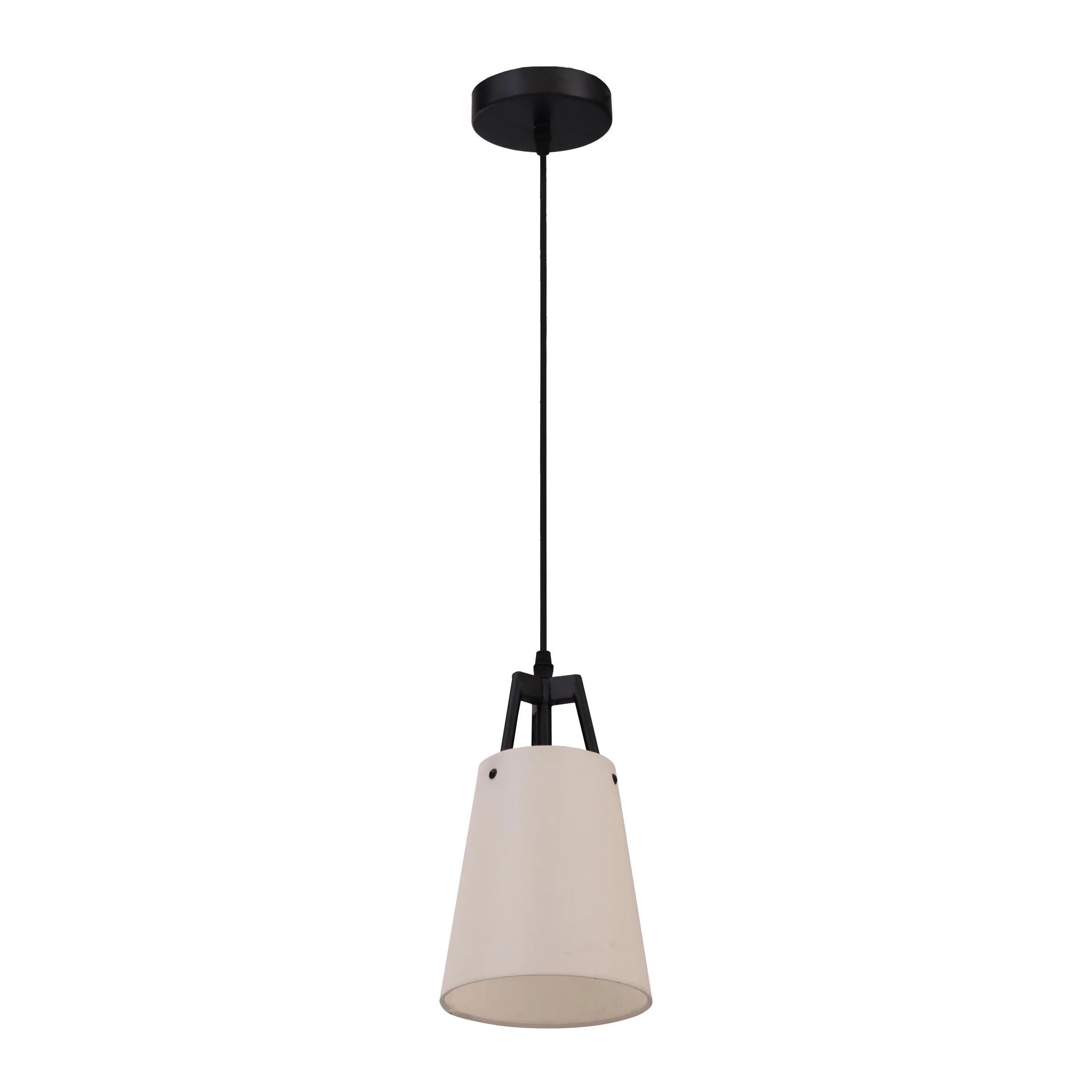 Off White Frustum Fabric Shade Pendant Ceiling Light E14 Fitting