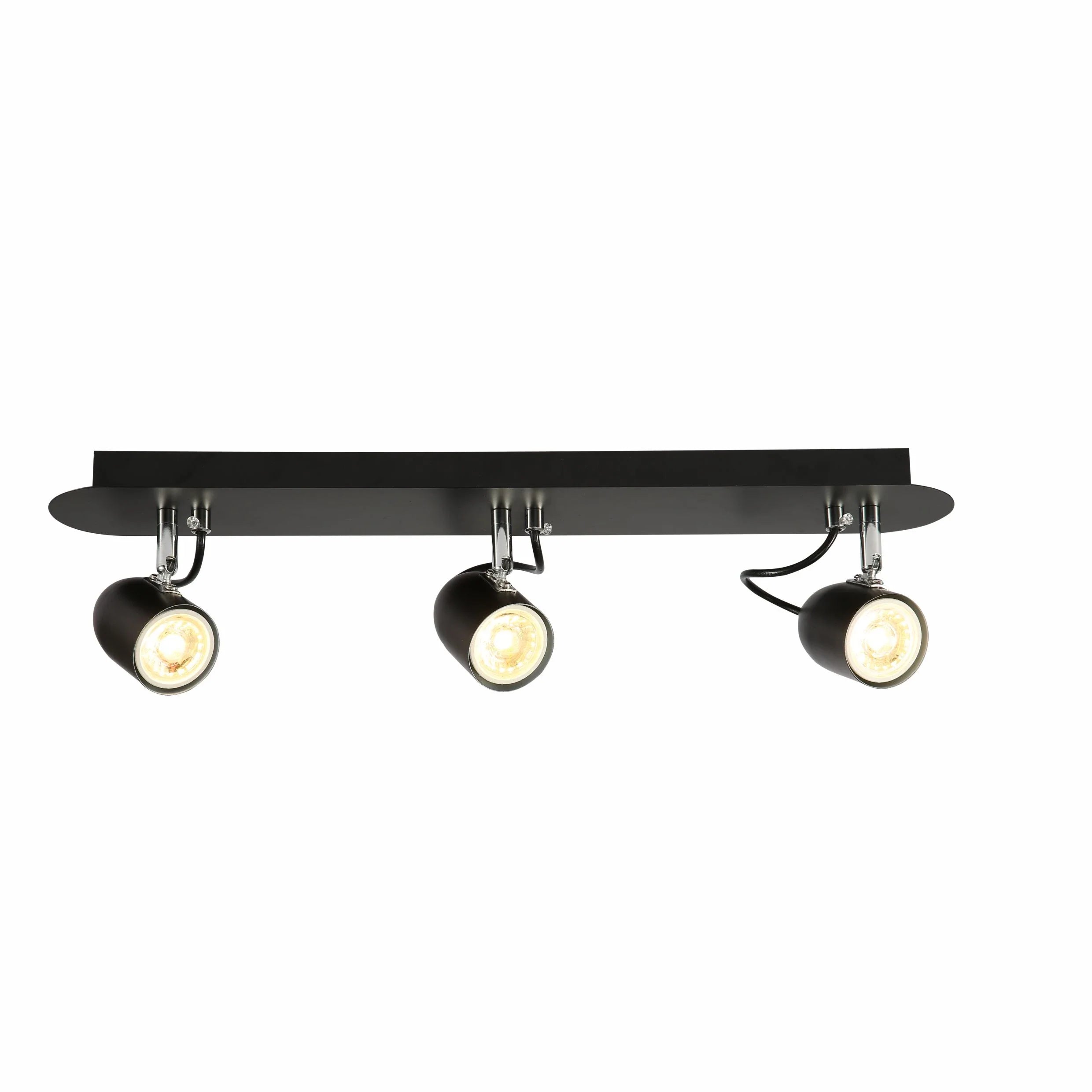 Black Cone Shade Black Chrome Metal Body Ceiling and Wall Light GU10