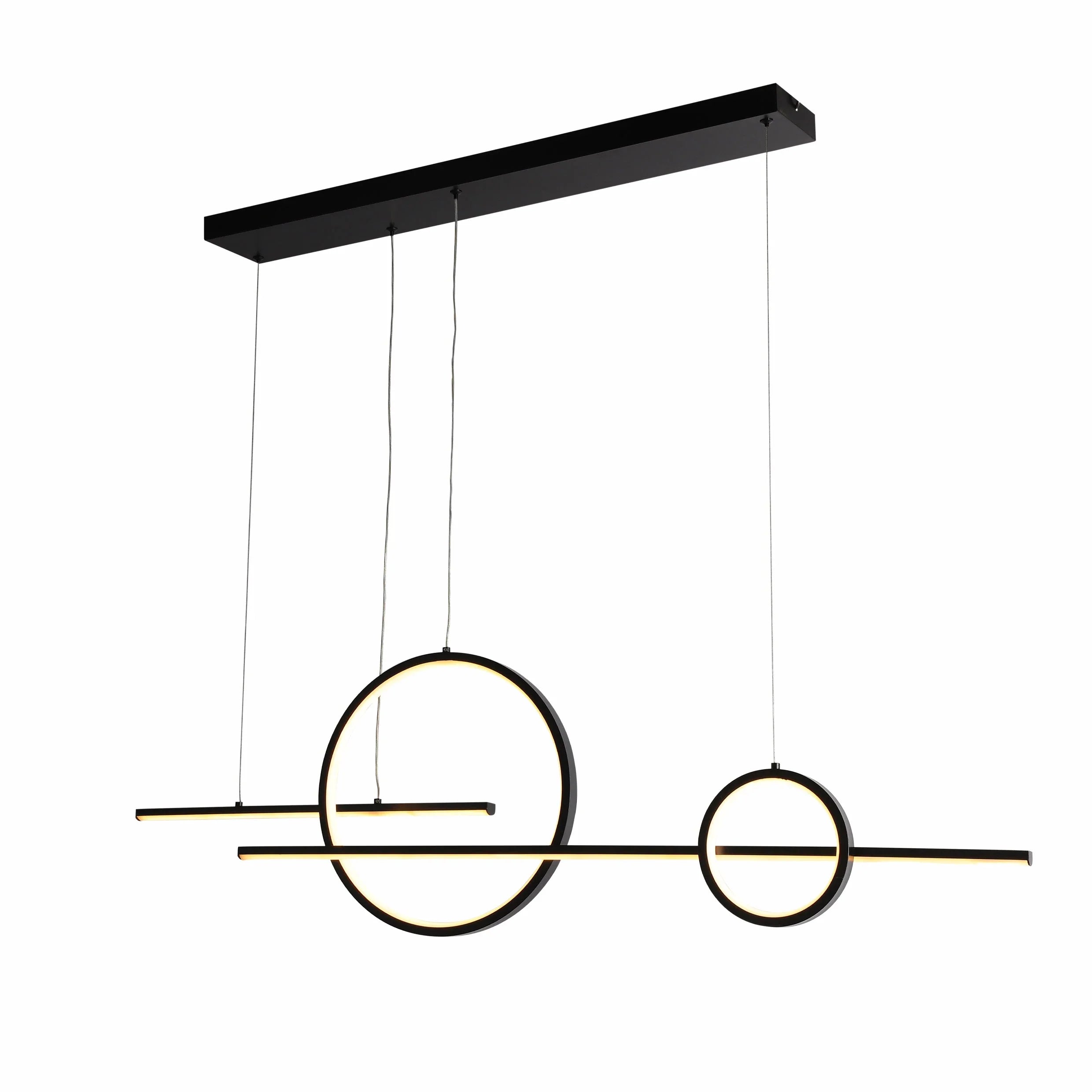 Kitesurf Scandinavian Dining Modern LED Ceiling Light Black 56W CCT Changeble