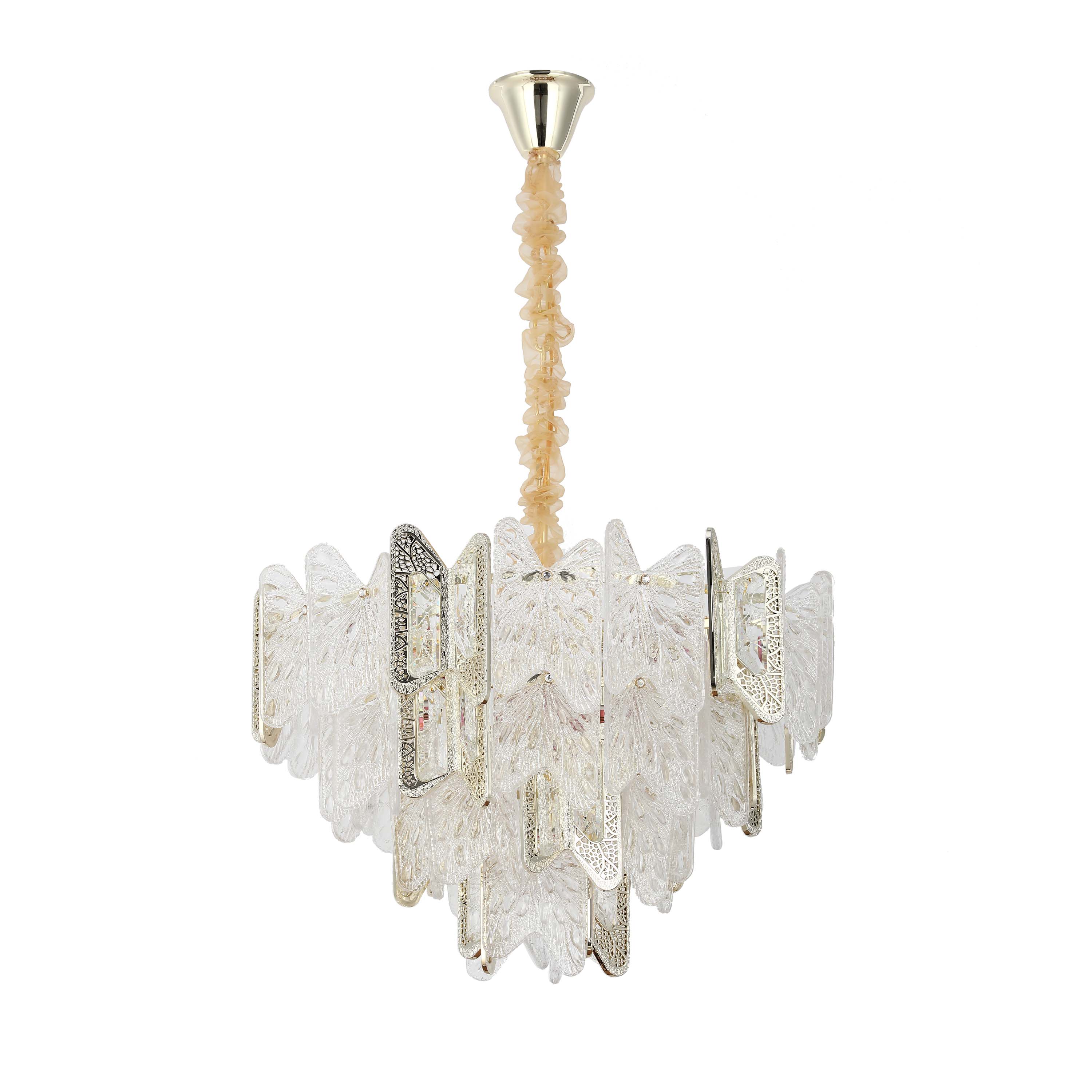 Luxury Gold Crystal Chandelier Dimmable Pendant Light E14