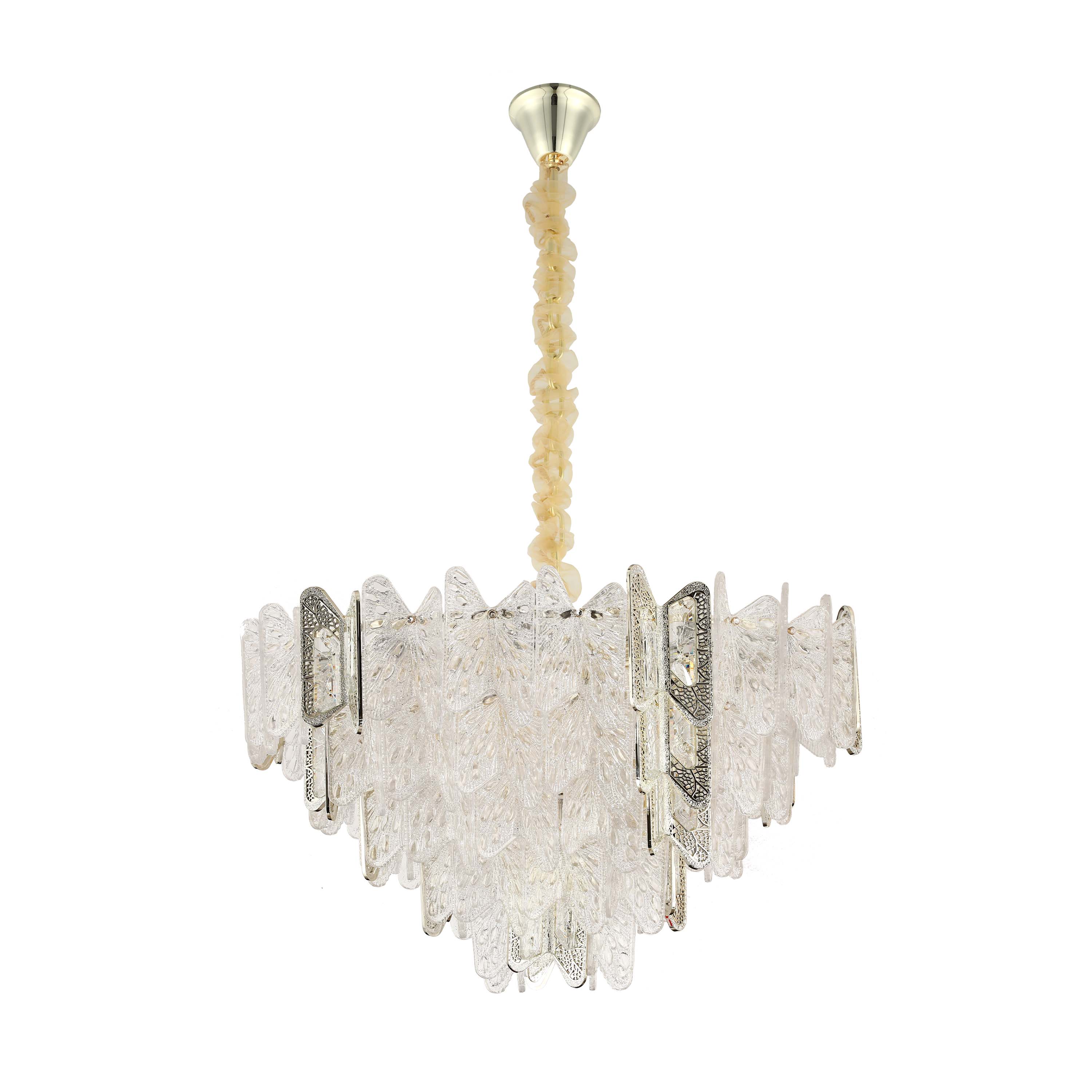 Luxury Gold Crystal Chandelier Dimmable Pendant Light E14