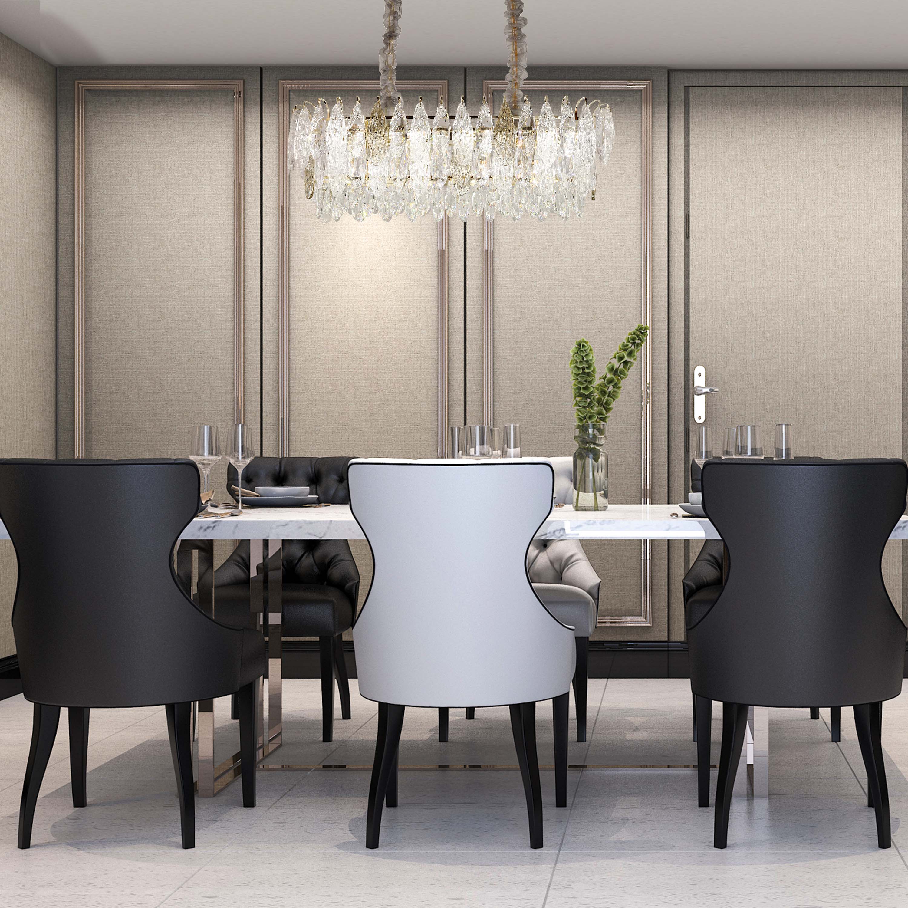 Luxury Gold Crystal Chandelier Dimmable Pendant Light E14