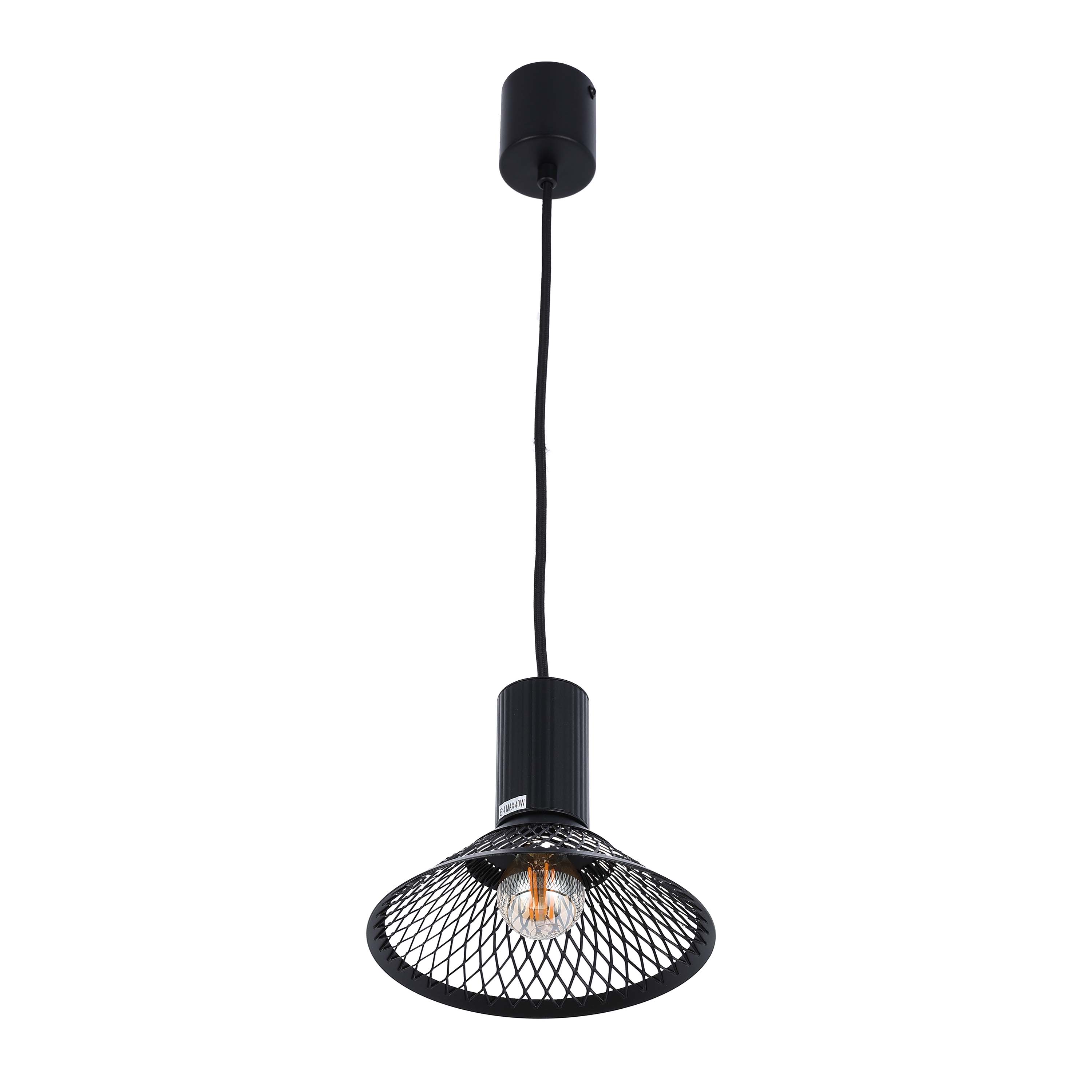 Modern Matte Black Disc Shade Pendant Light, 1 to 8-Light E14