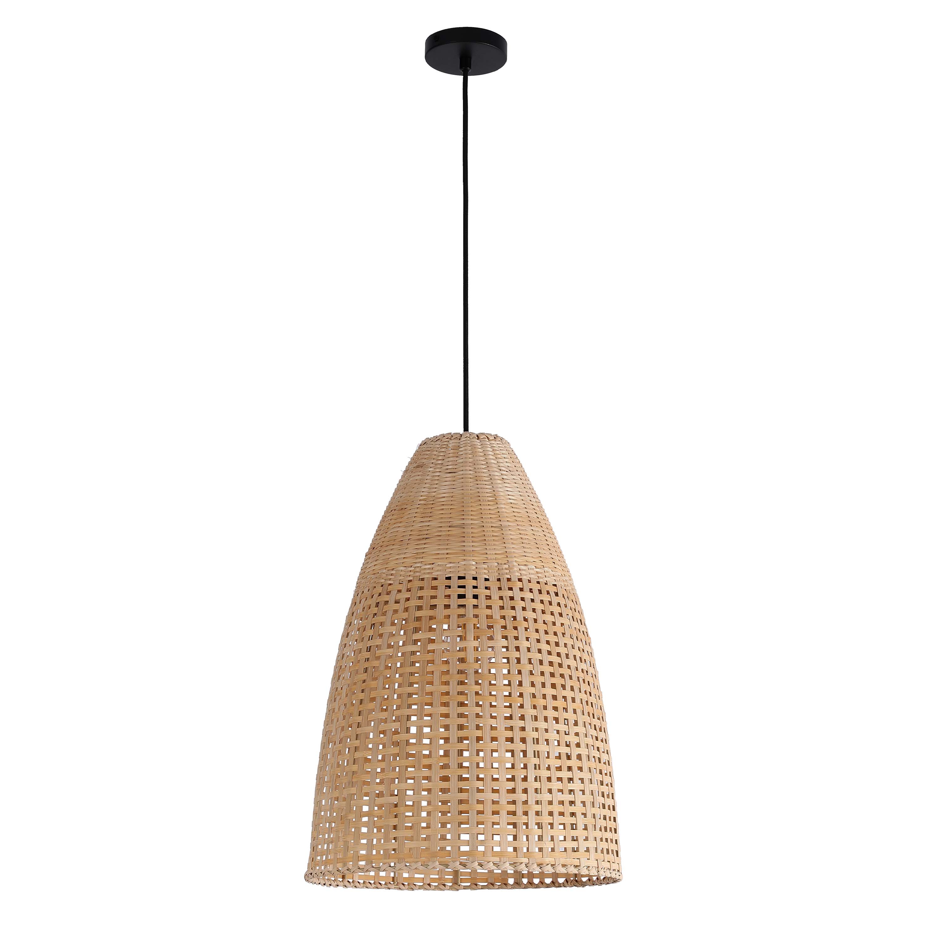 Natural Woven Bamboo & Seagrass Pendant Light, 1x E27