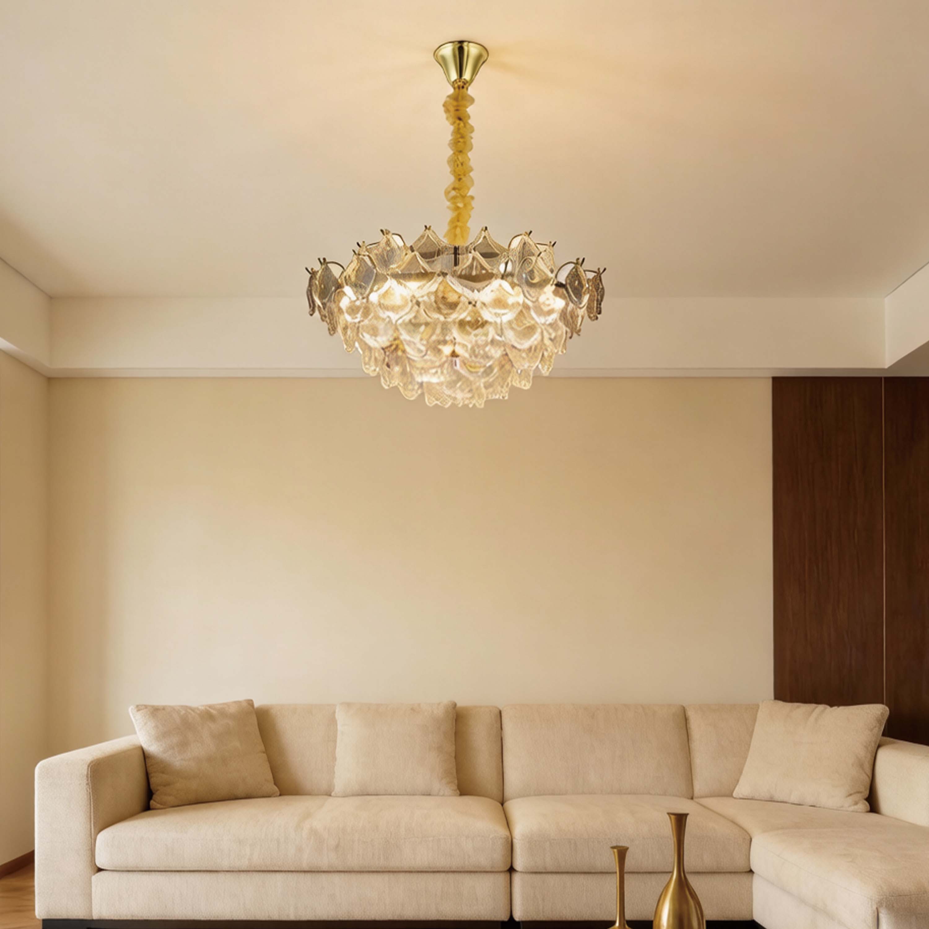 Luxury Gold Crystal Chandelier Collection M2123, 9 to 45 Light E14