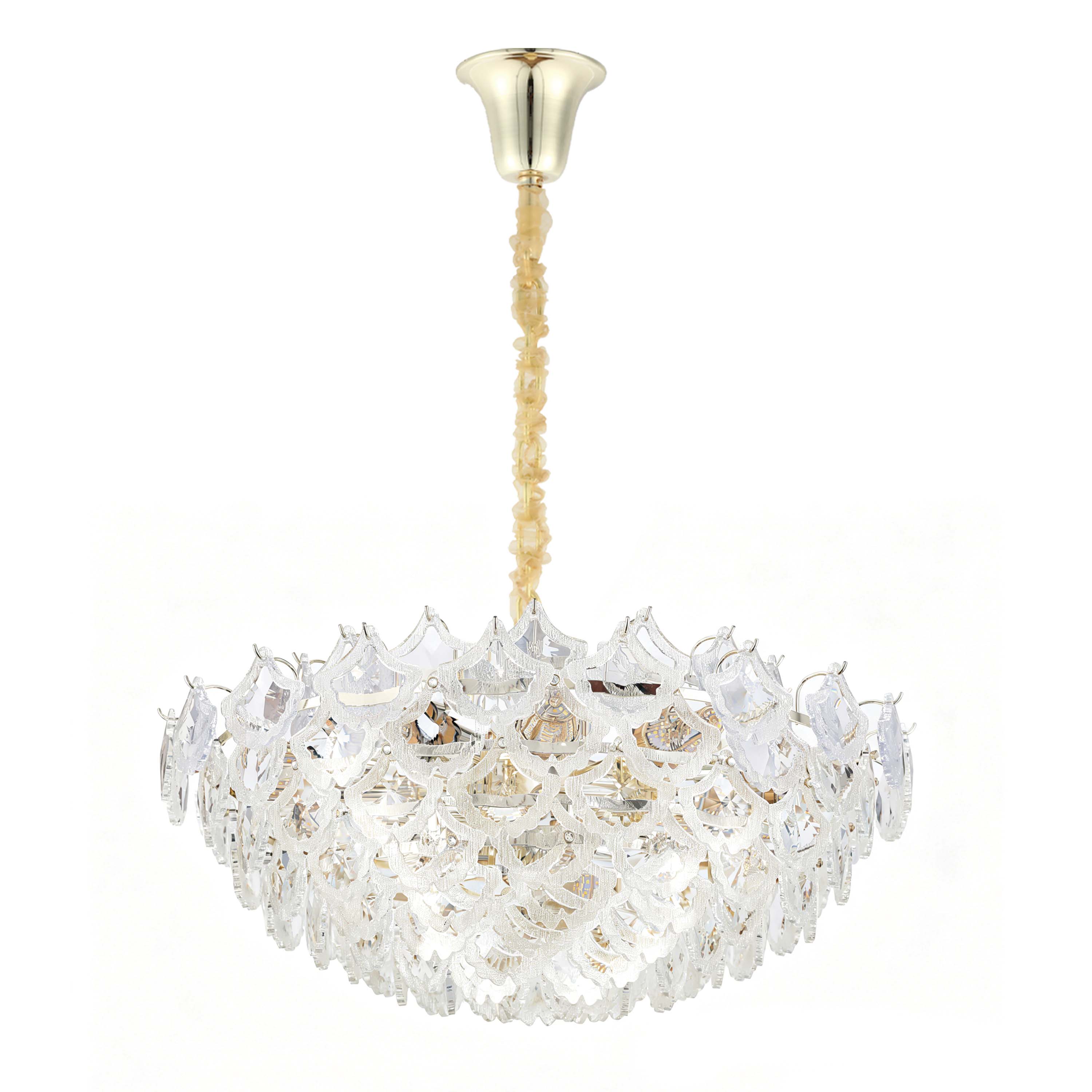 Luxury Gold Crystal Chandelier Collection M2123, 9 to 45 Light E14