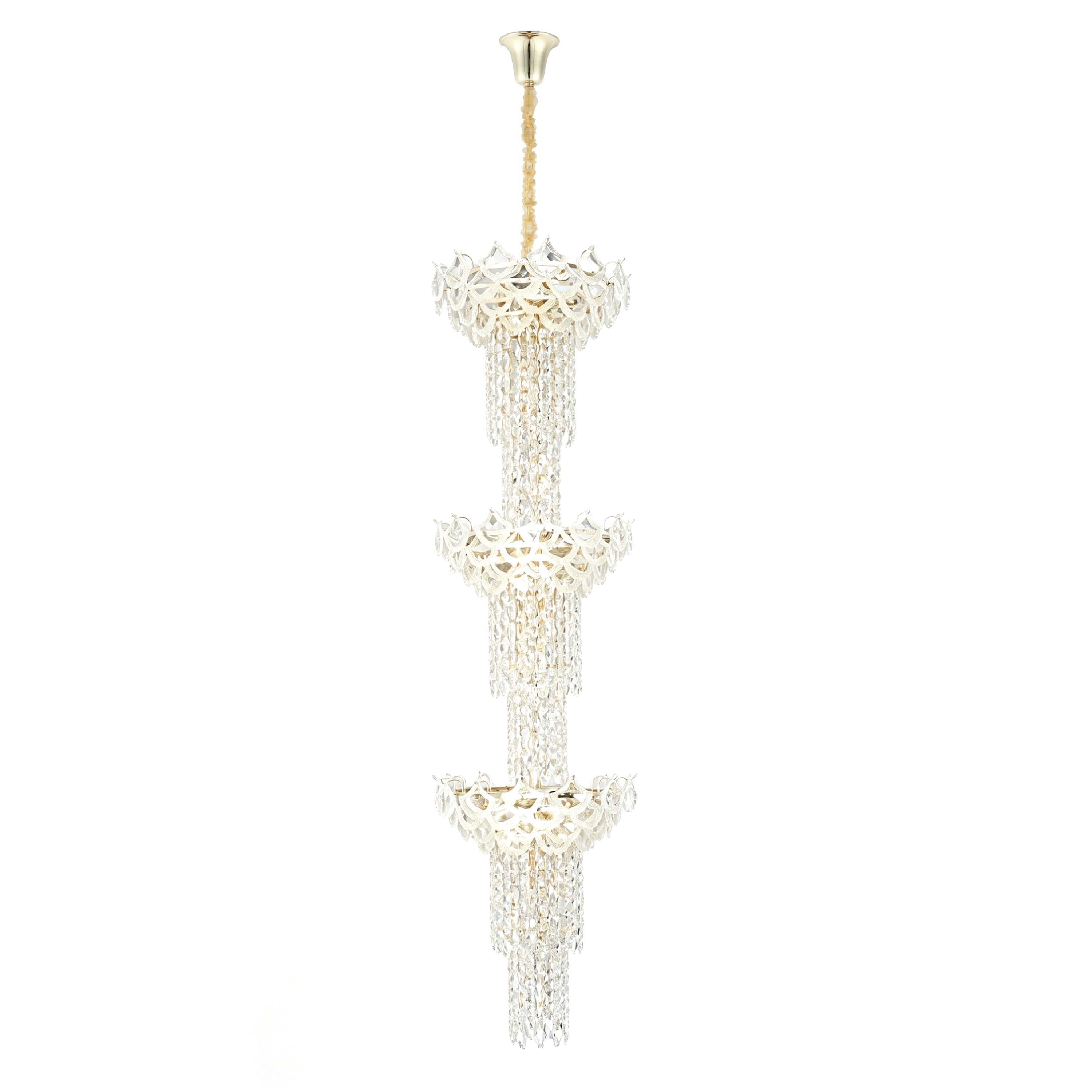 Luxury Gold Crystal Chandelier Collection M2123, 9 to 45 Light E14