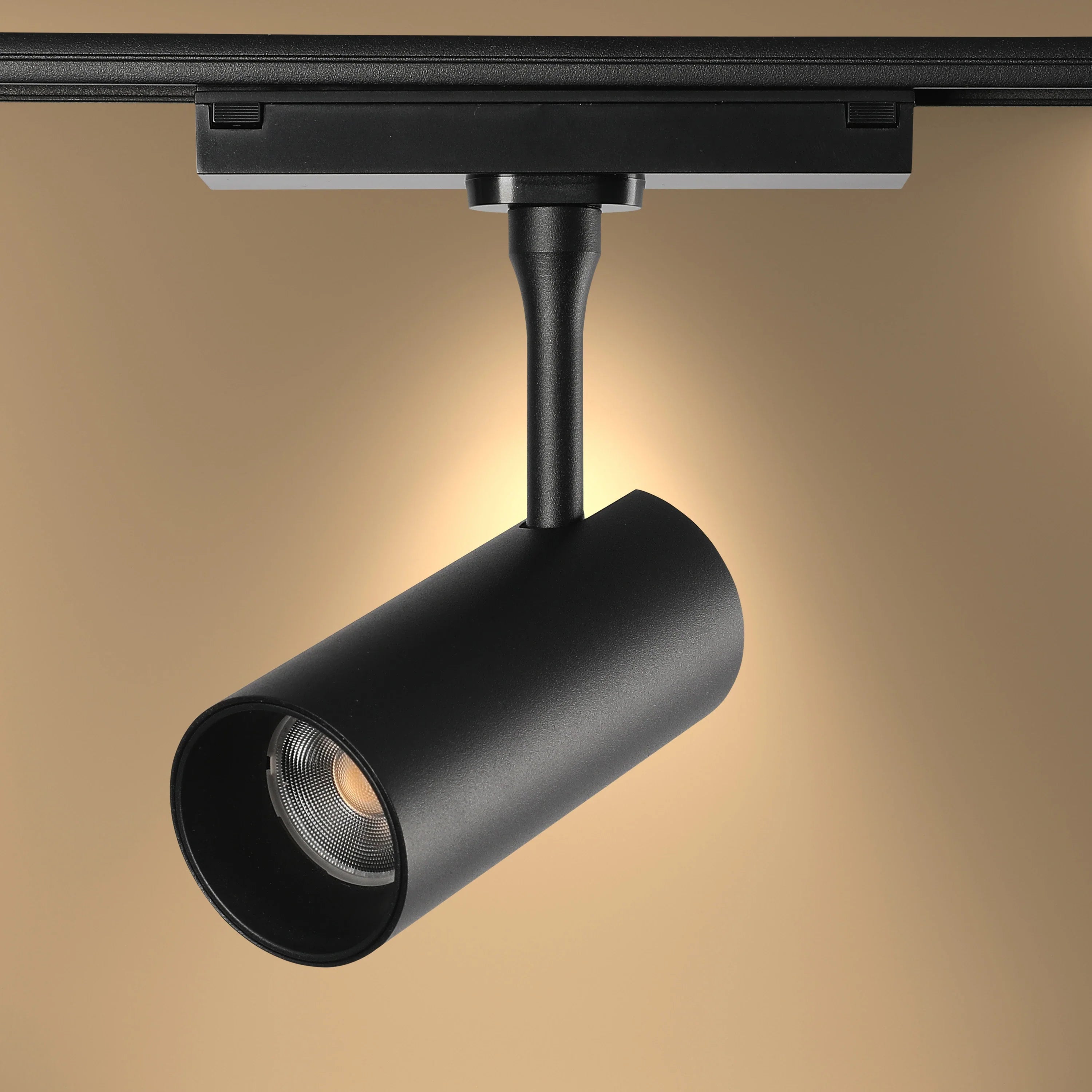 Magnetic Cylinder Focus LED Track Light Black 4000K