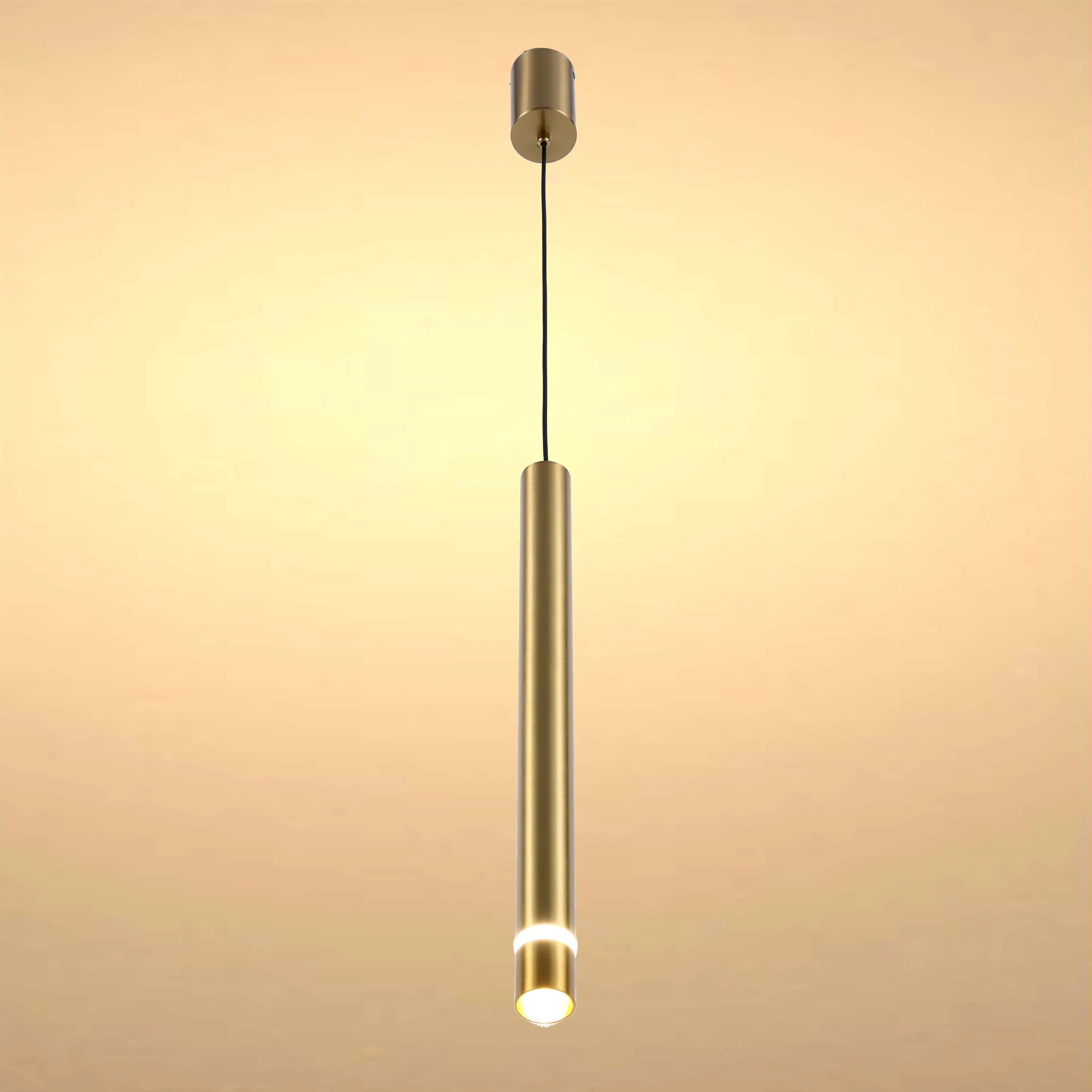 Slim Cylindrical LED Pendant Light - 7W, 4000K Cool White, IP20