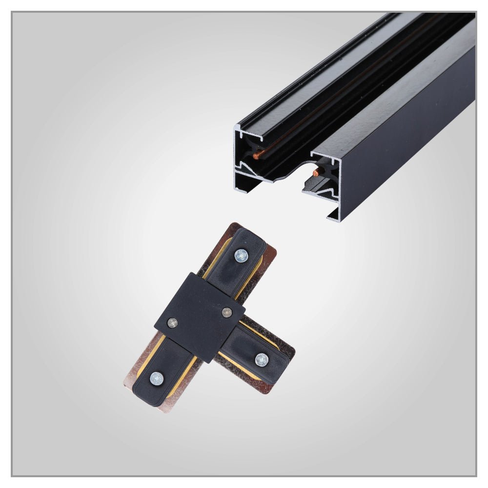 Main image of Connector for Track for 2 Conductor Tracklight adaptors T - tee Black 175-15236