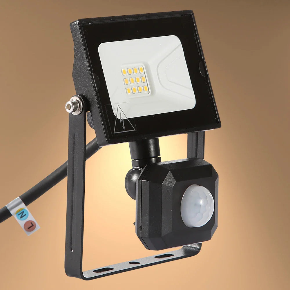 Pegasus Flood Light with PIR Motion Sensor 4000K Cool White IP65