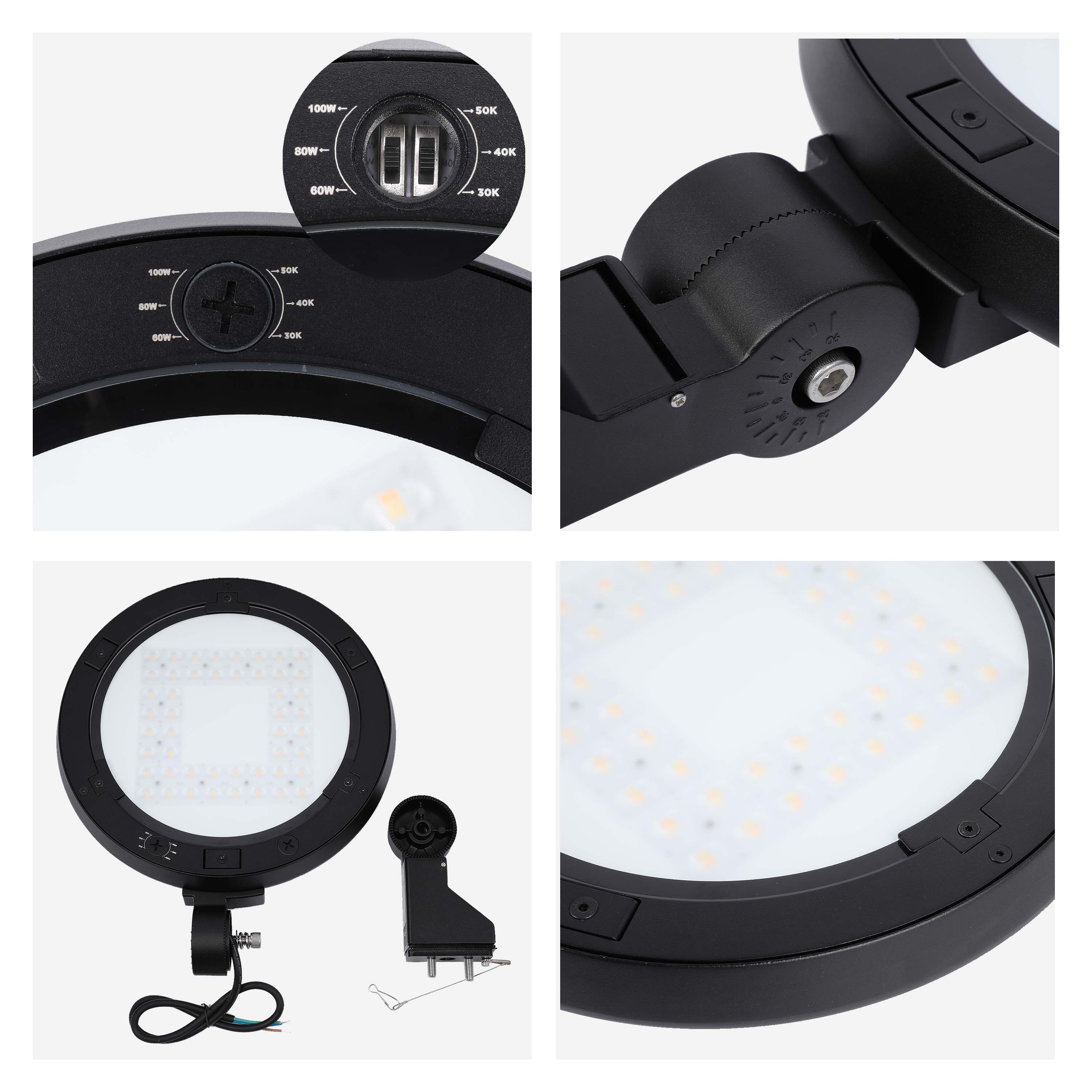 LED Outdoor Wall Light, Selectable 60-100W & 3CCT