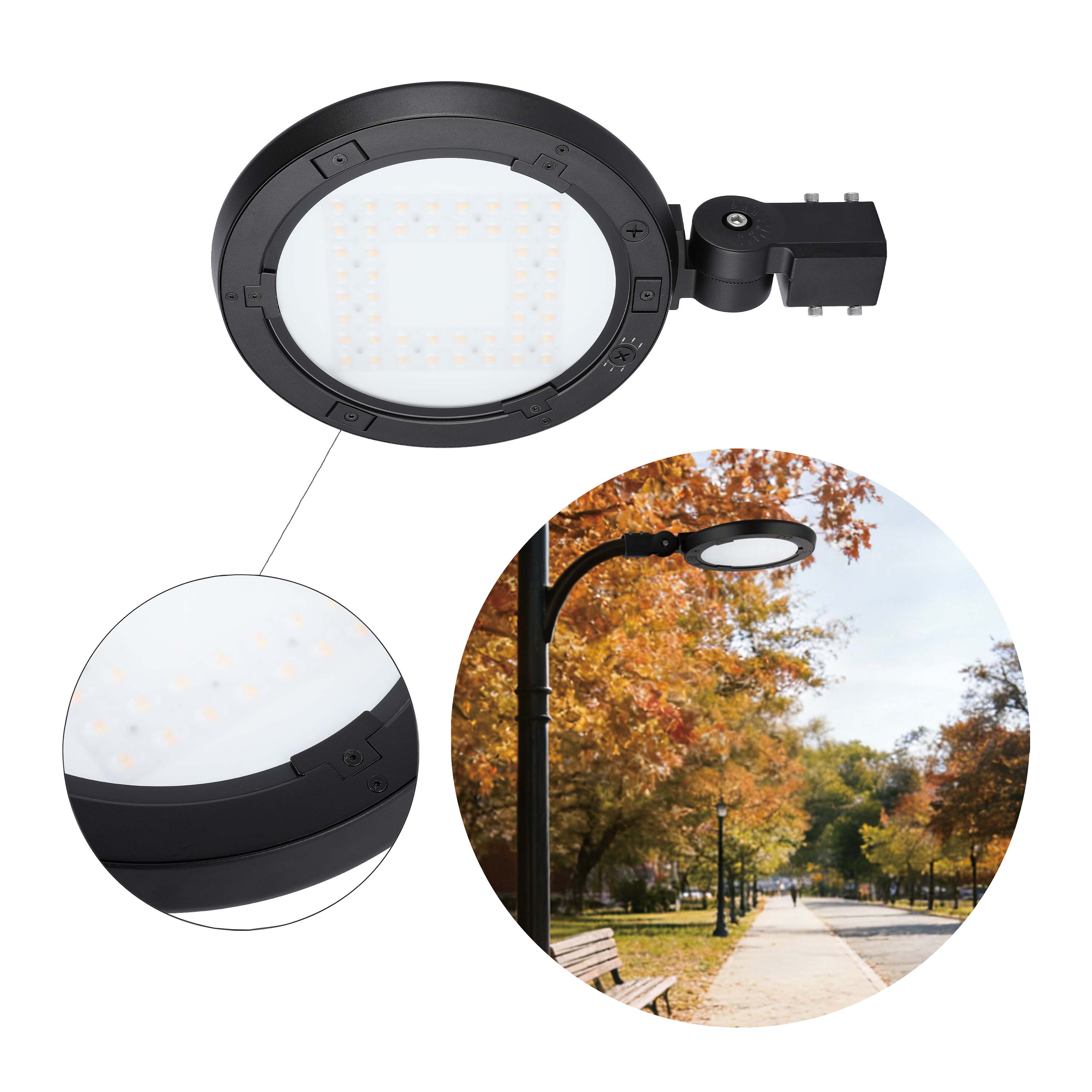 LED Outdoor Wall Light, Selectable 60-100W & 3CCT