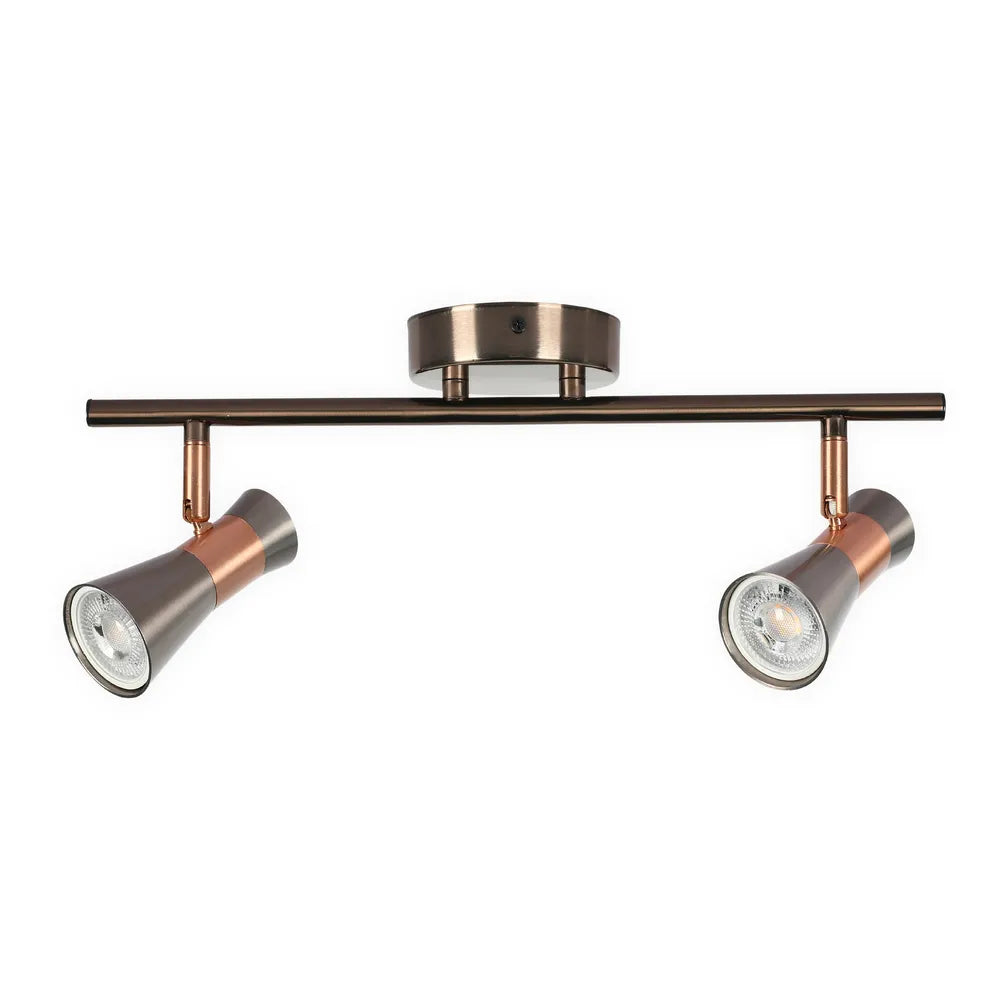 Spotlight TEKLED Antique Bronze & Copper Adjustable Track Spotlights-2 Lamp-172-03139